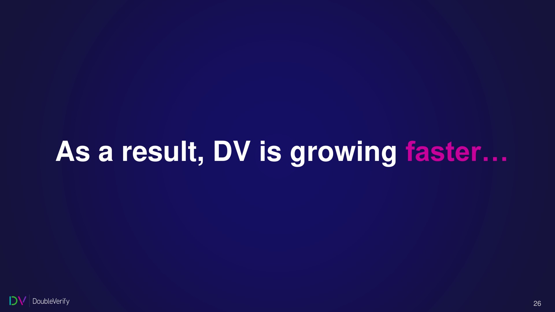 as a result is growing faster | DoubleVerify