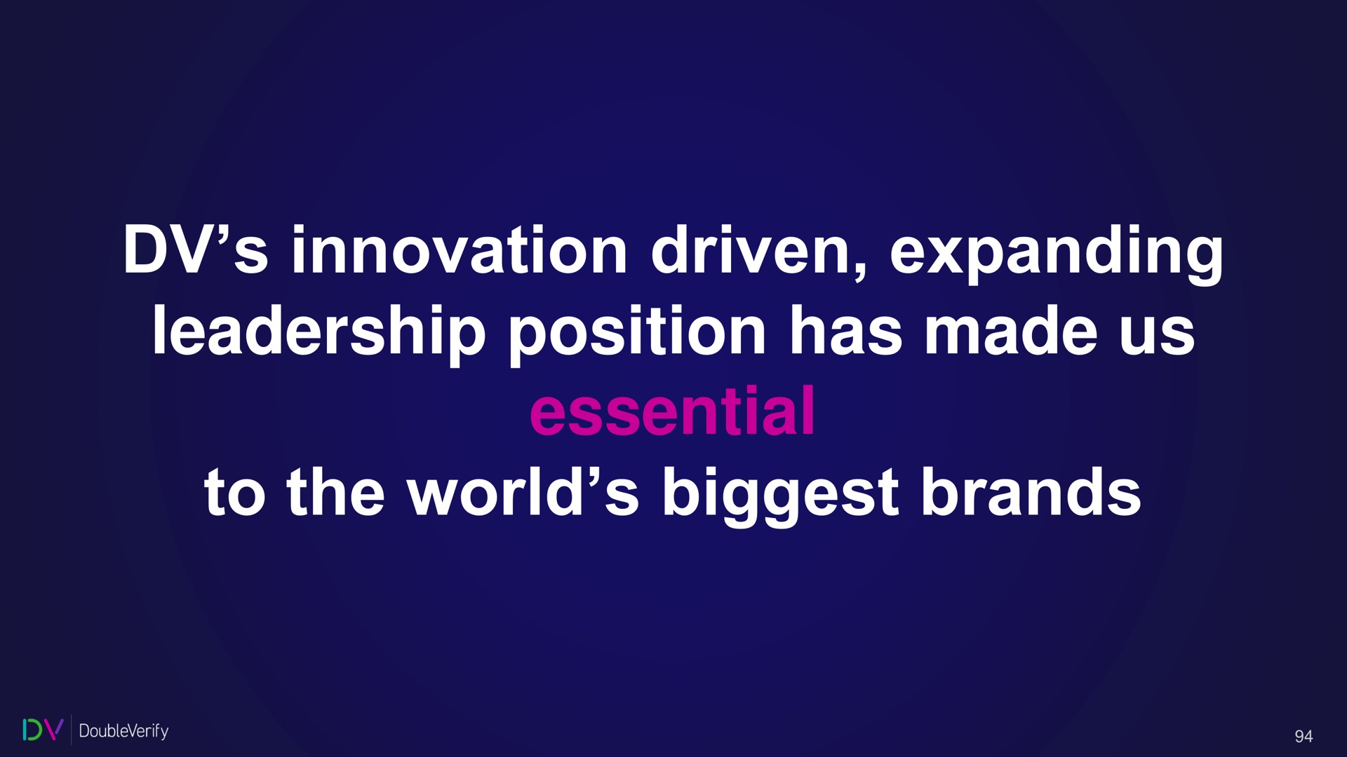 innovation driven expanding leadership position has made us essential to the world biggest brands | DoubleVerify