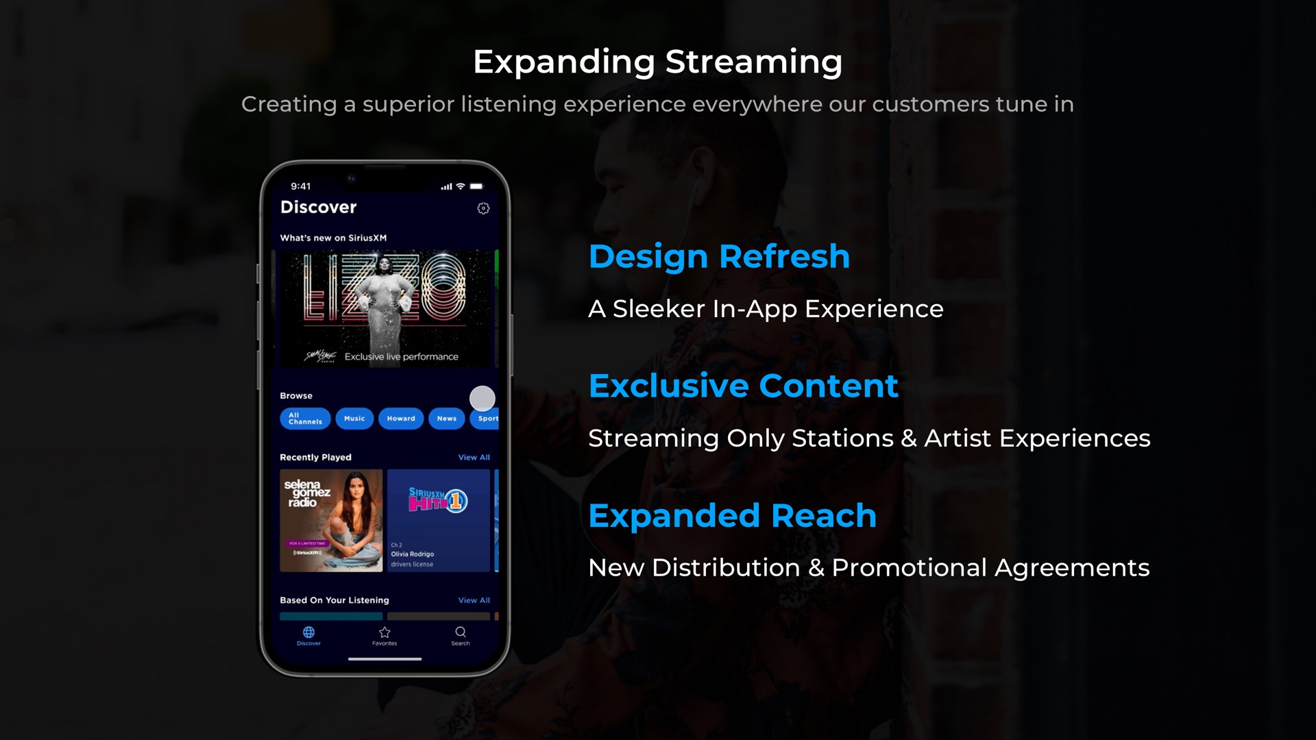 expanding streaming design refresh exclusive content streaming only stations artist experiences expanded reach | SiriusXM