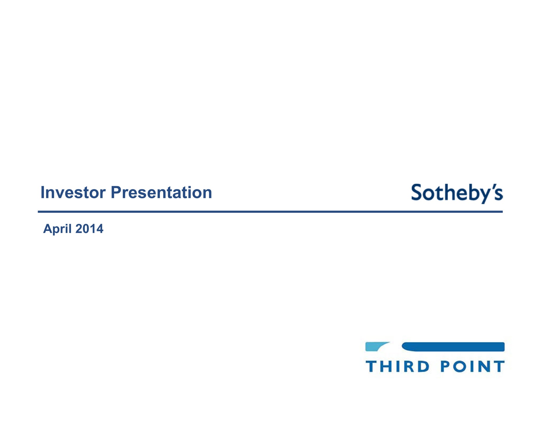 investor presentation third point | Third Point Management