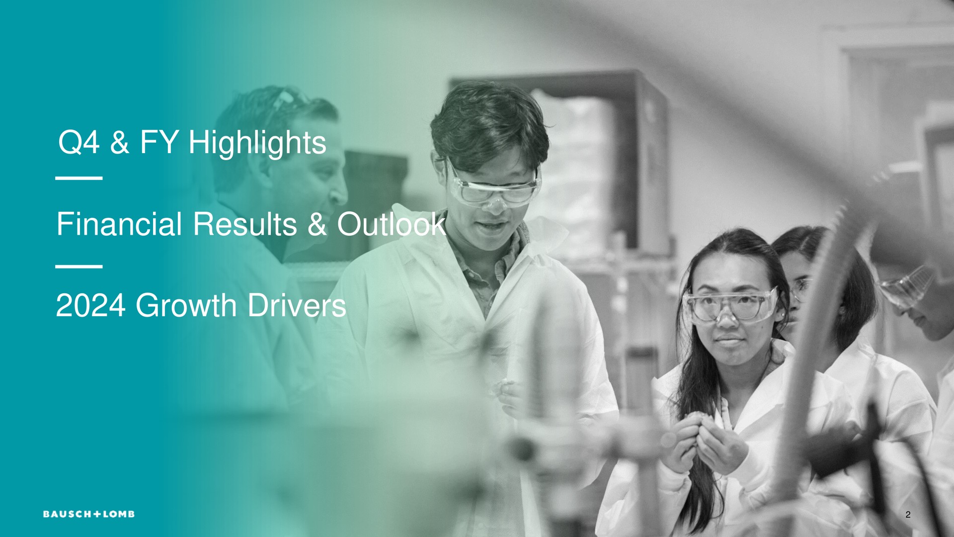 highlights financial results outlook growth drivers | Bausch+Lomb