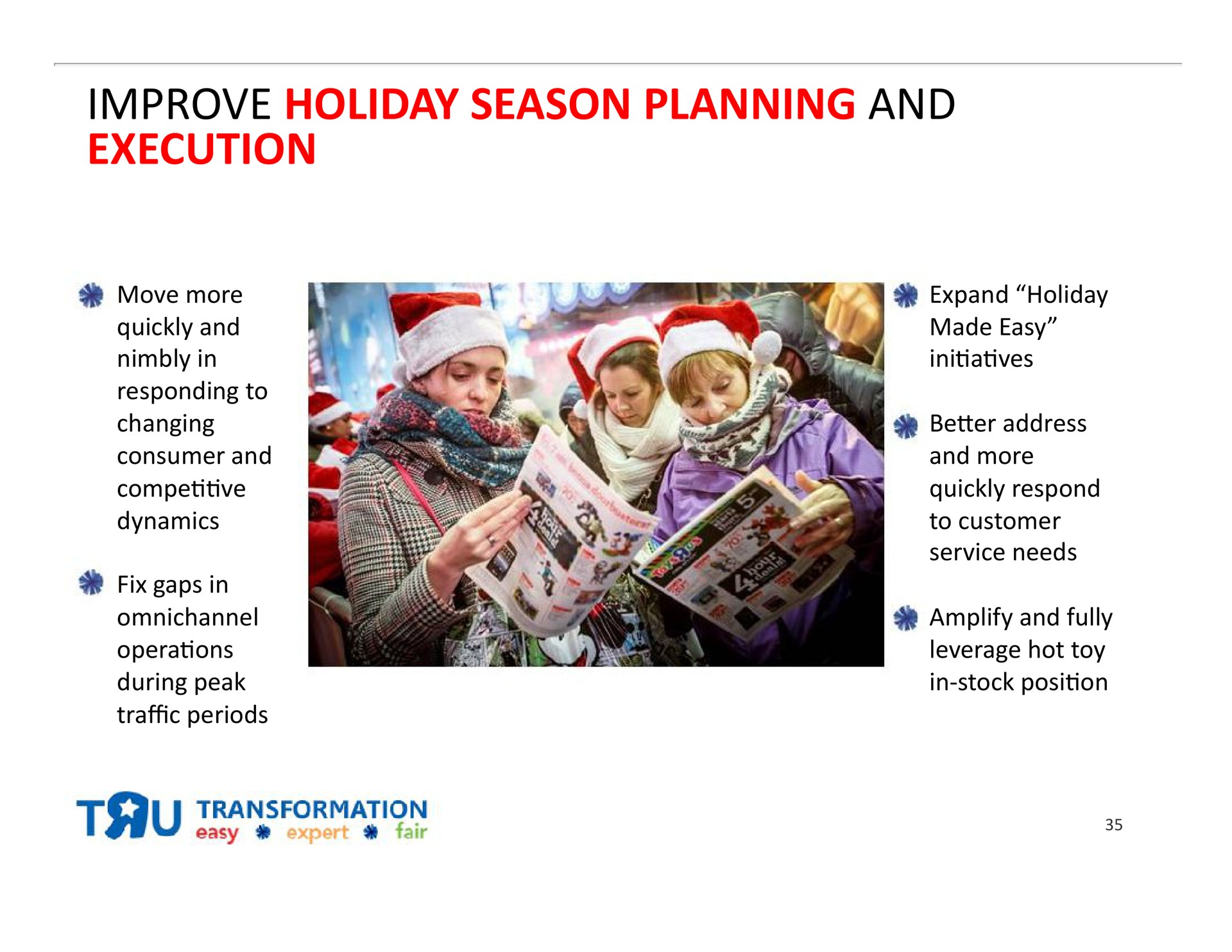 improve holiday season planning and execution | Toys R Us