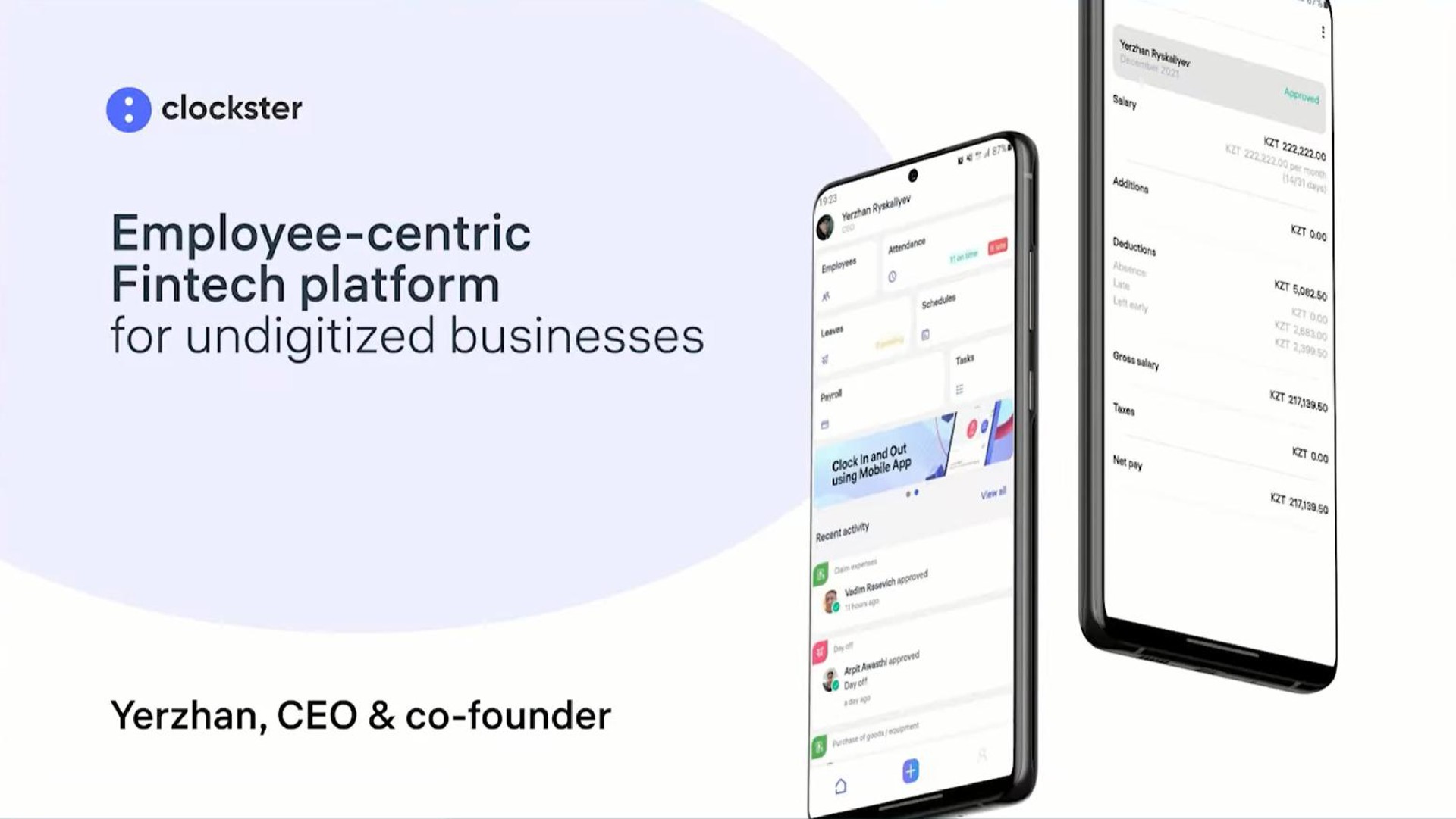 employee centric platform for businesses founder | Clockster