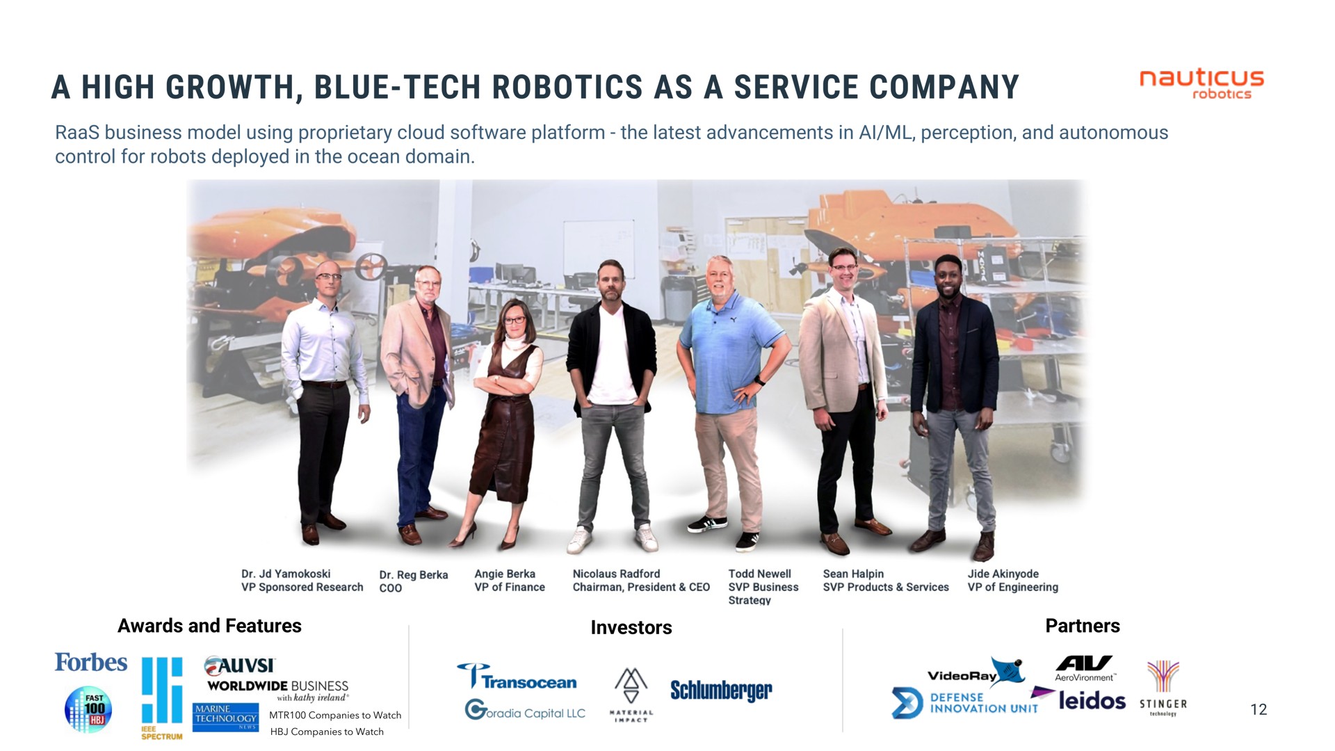 a high growth blue tech as a service company nee | Nauticus