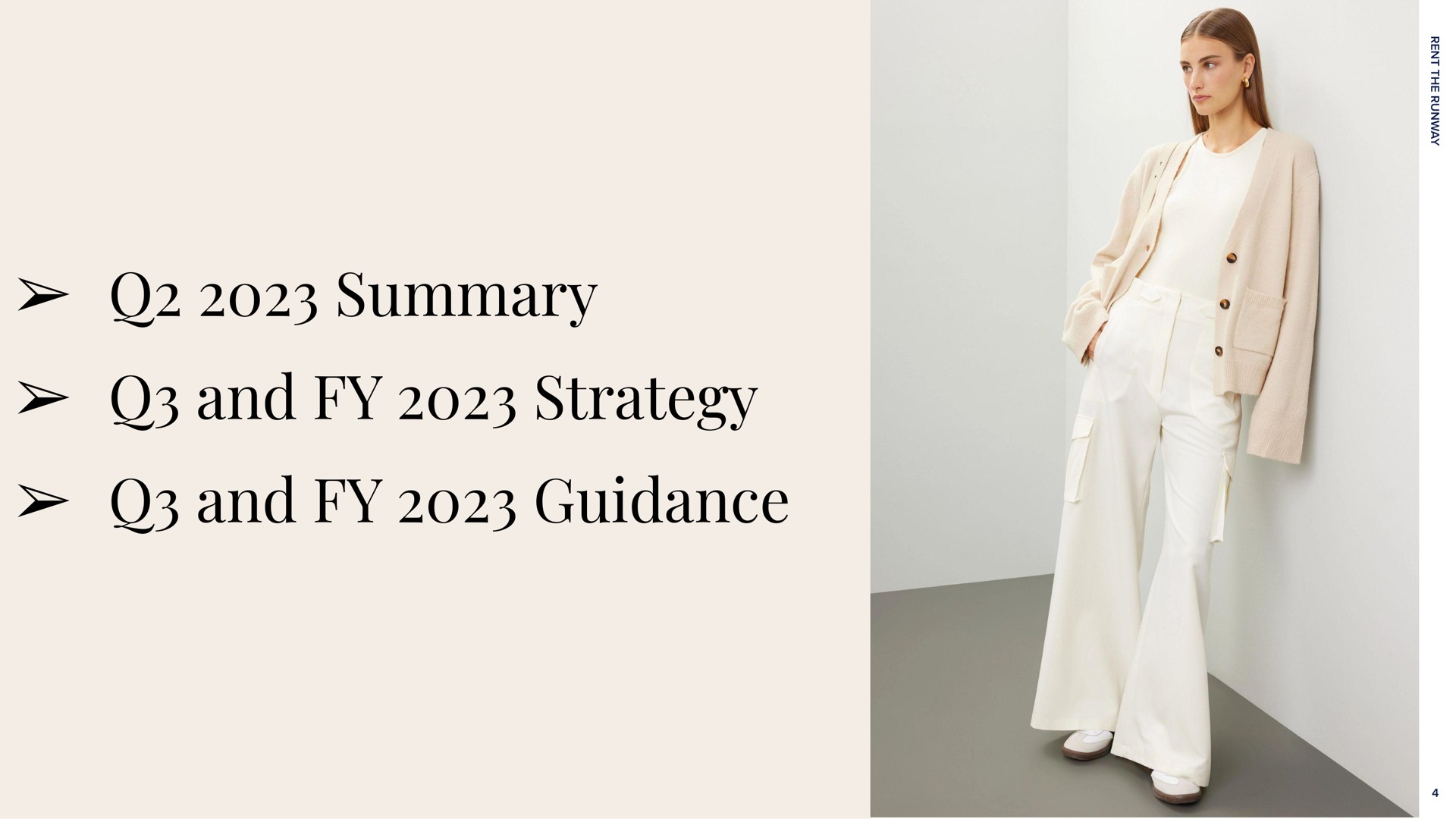 contents summary and strategy and guidance | Rent The Runway