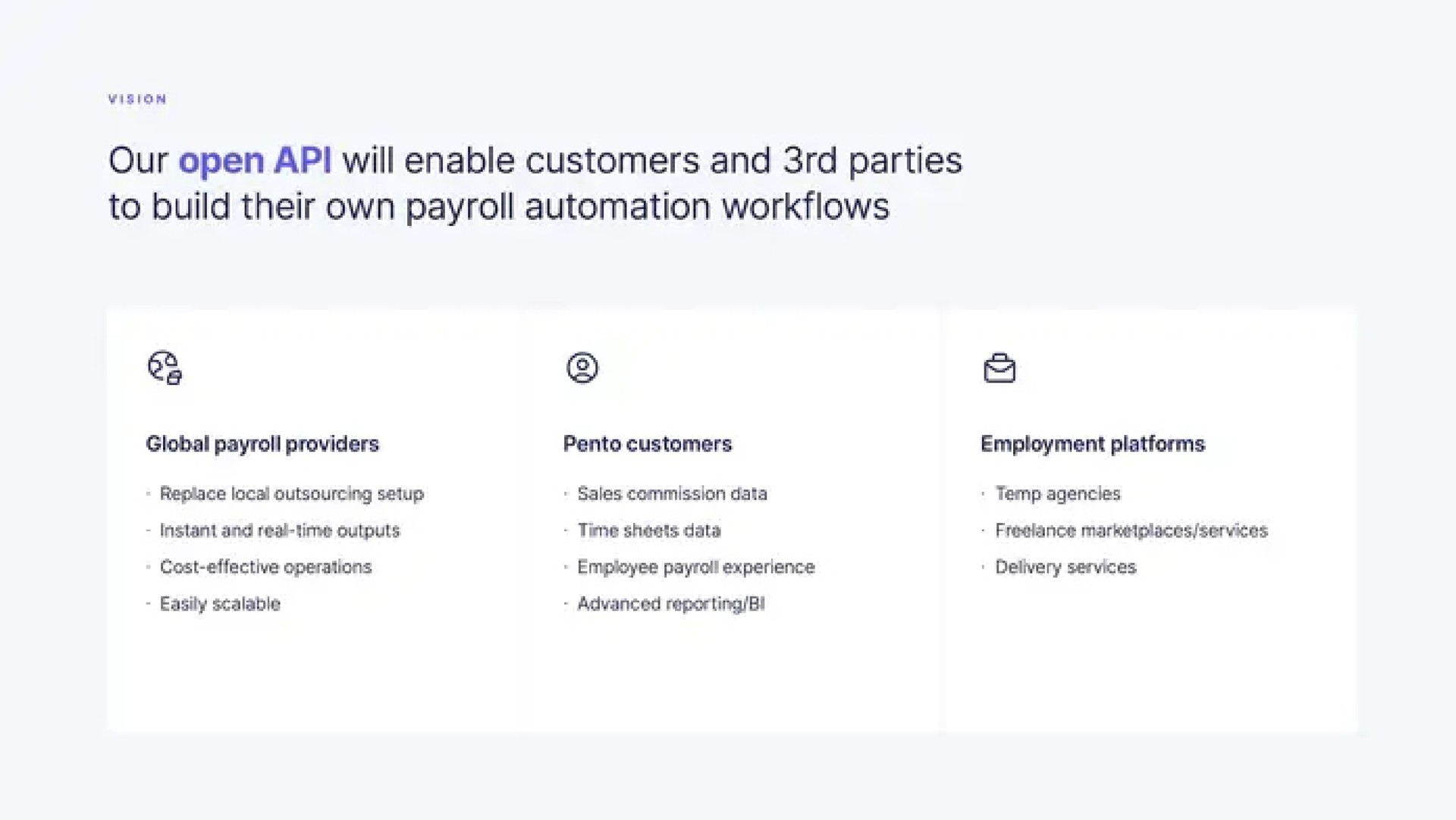 our open will enable customers and parties to build their own payroll | Pento