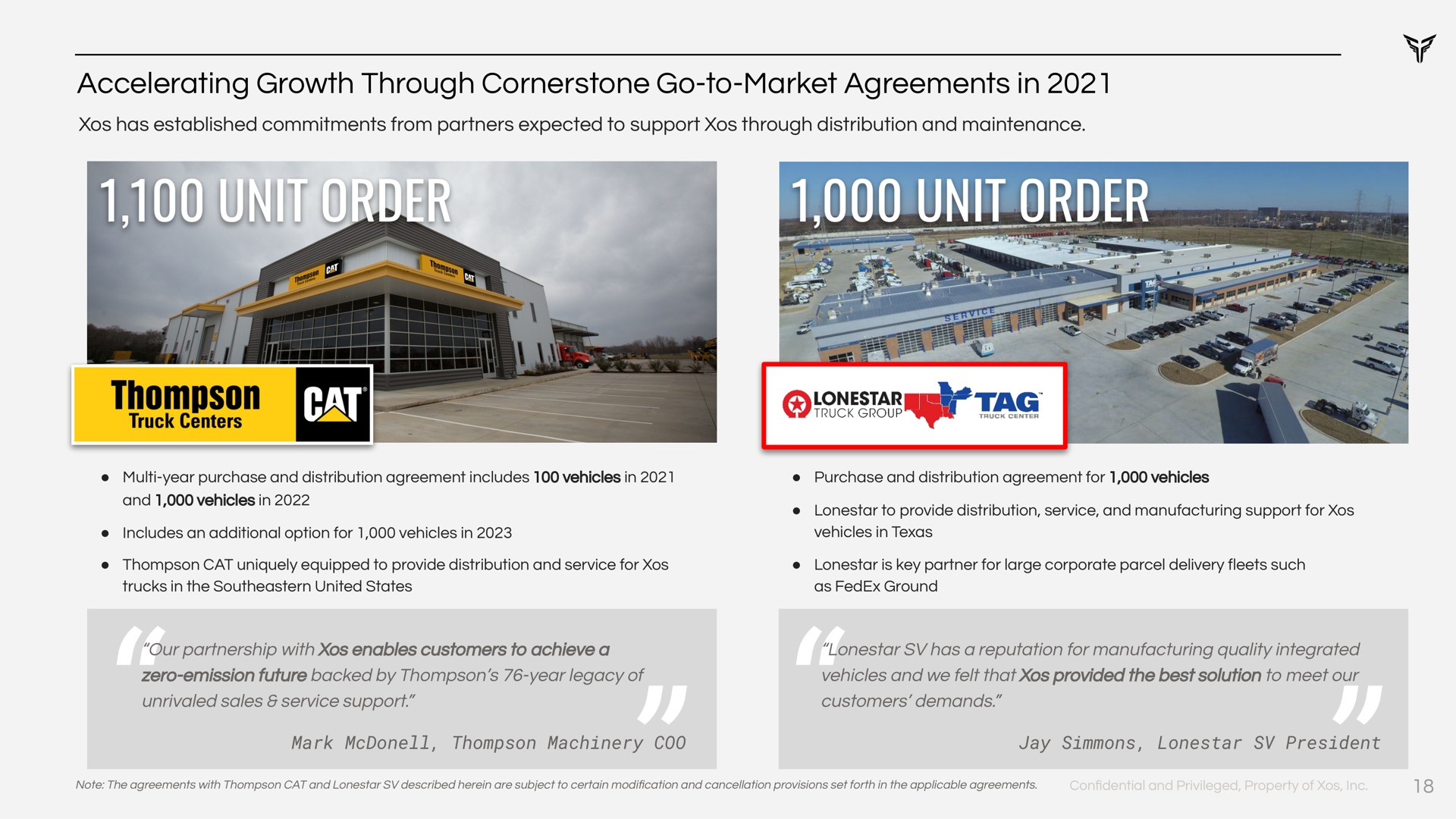 accelerating growth through cornerstone go to market agreements in unit order unit order tag | Xos