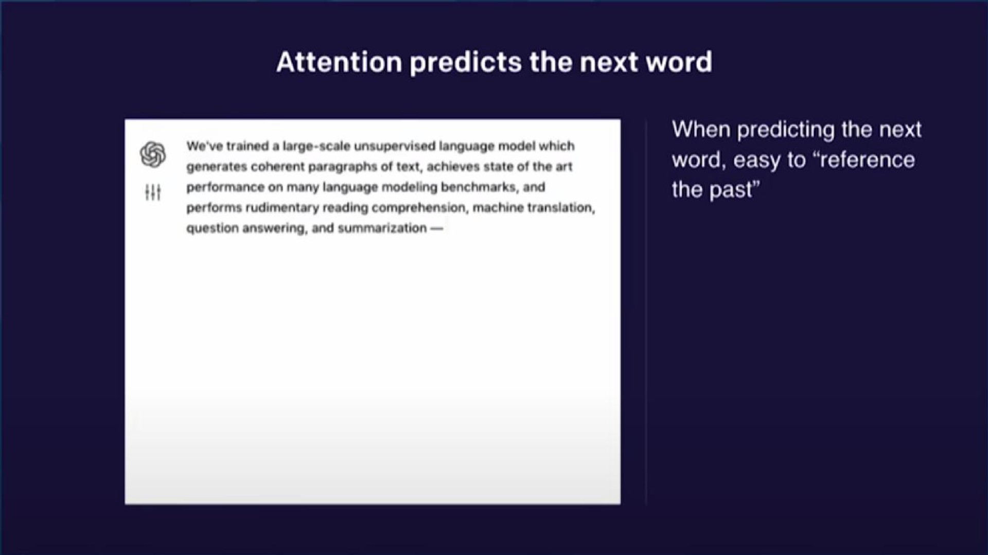 attention predicts the next word | OpenAI
