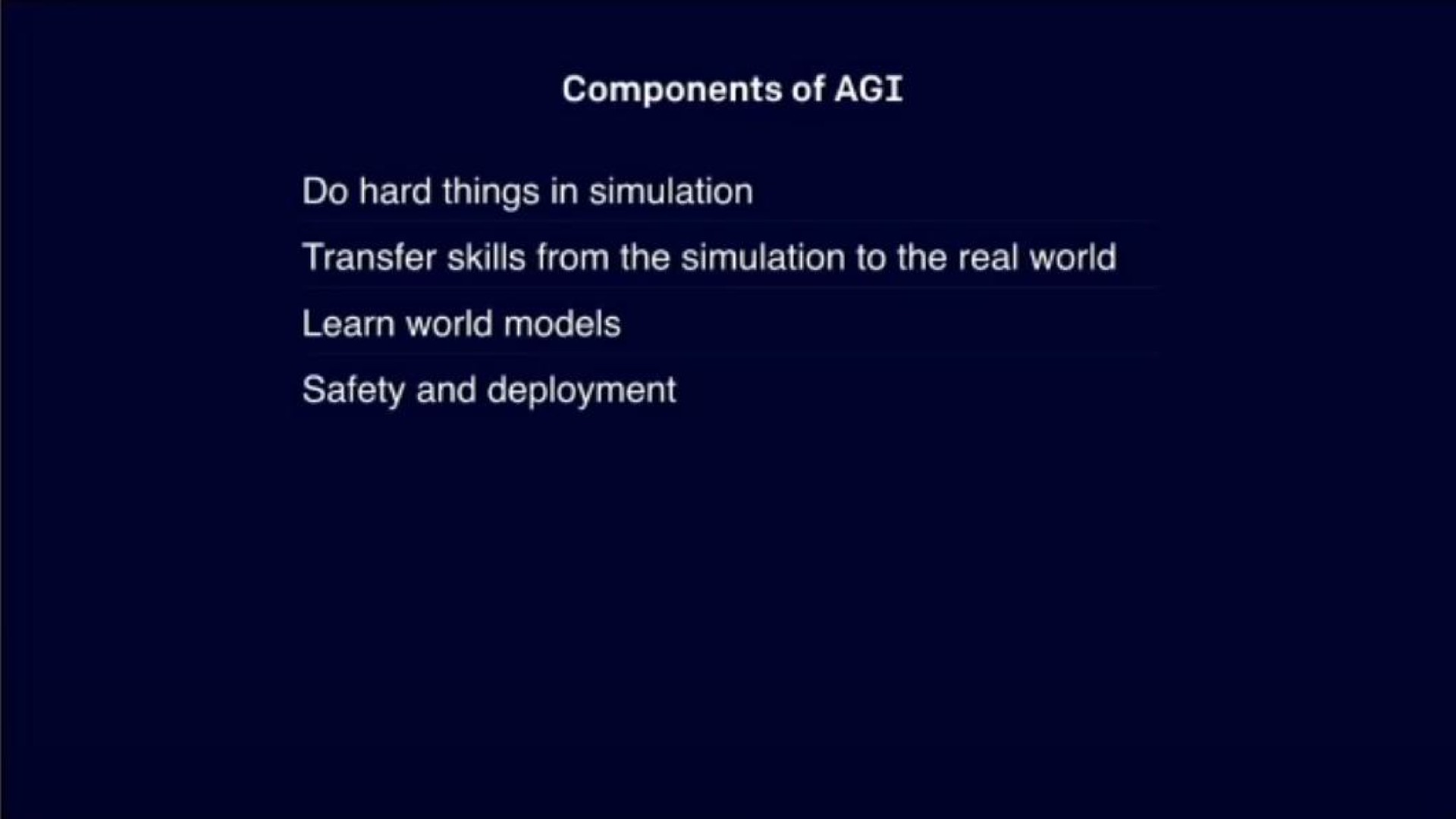 components of do hard things in simulation transfer skills from the simulation to the real world learn world models safety and deployment | OpenAI