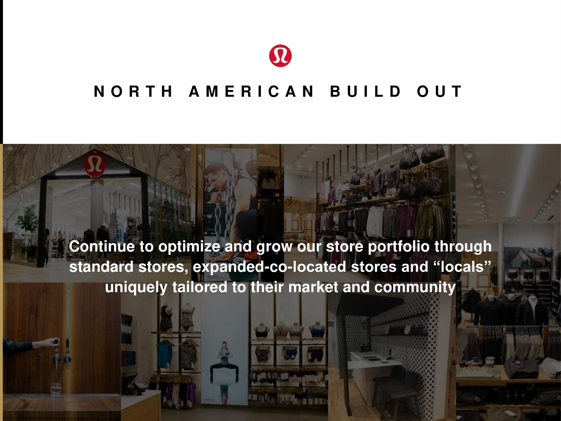 a i a i continue to optimize and grow our store portfolio through standard stores expanded located stores and locals uniquely tailored to their market and community | Lululemon