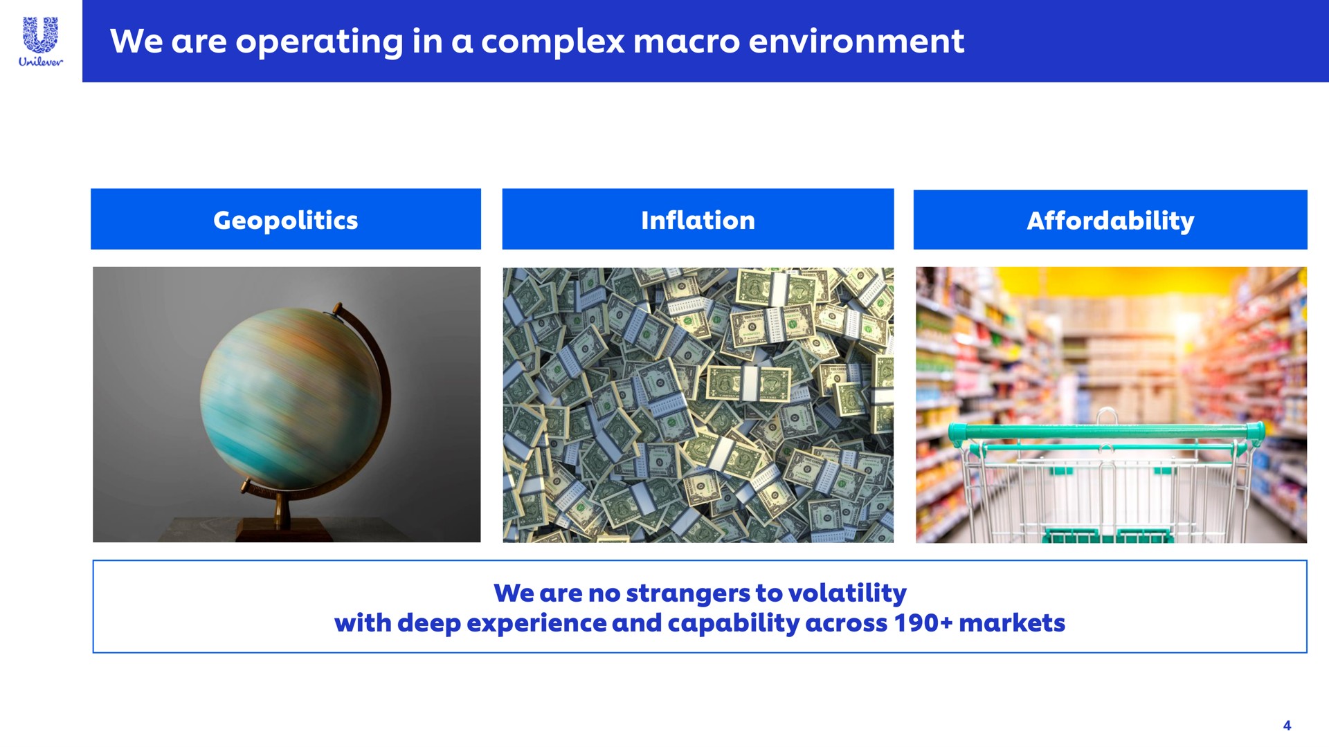 we are operating in a complex macro environment | Unilever