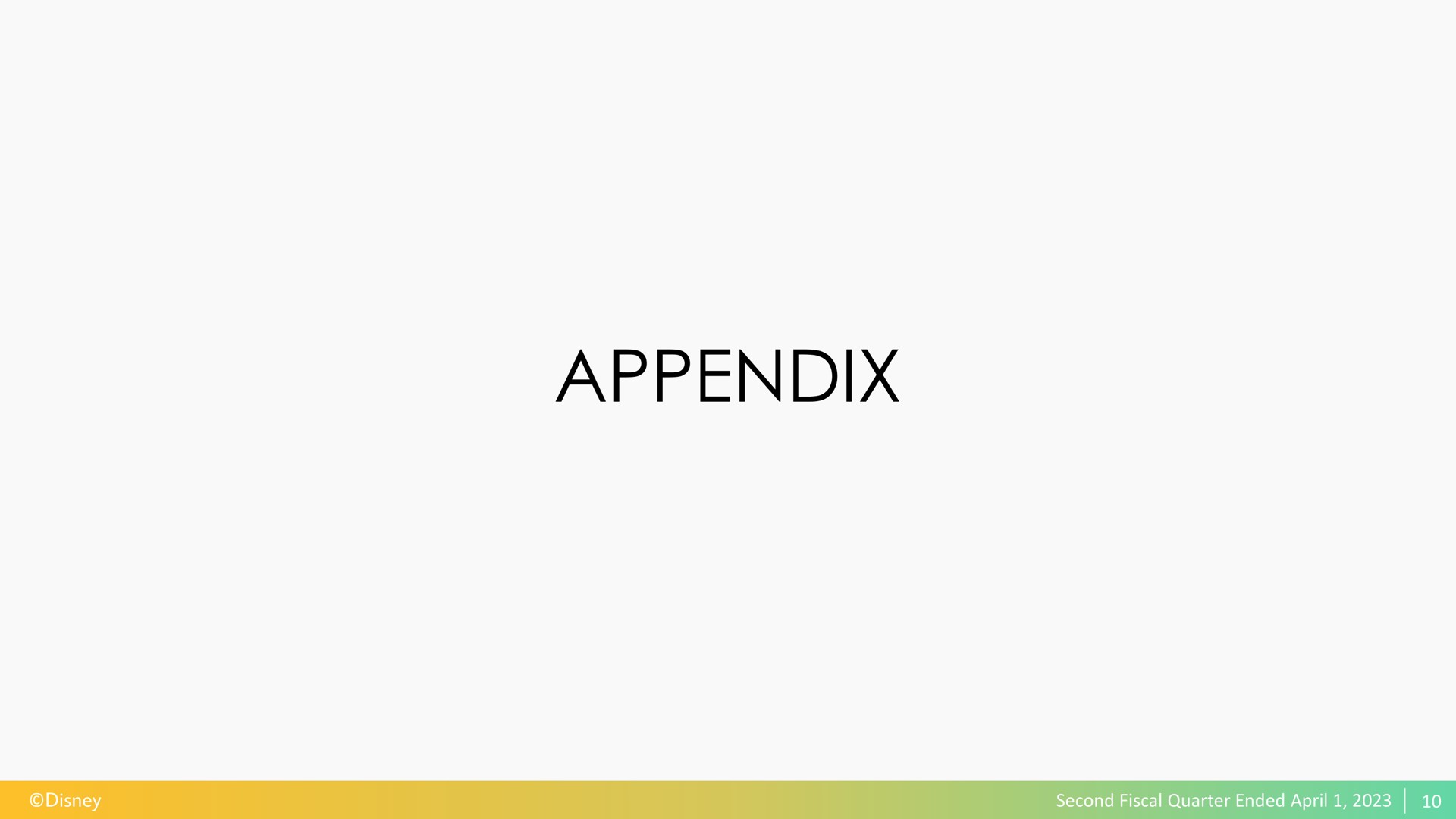 appendix | Disney