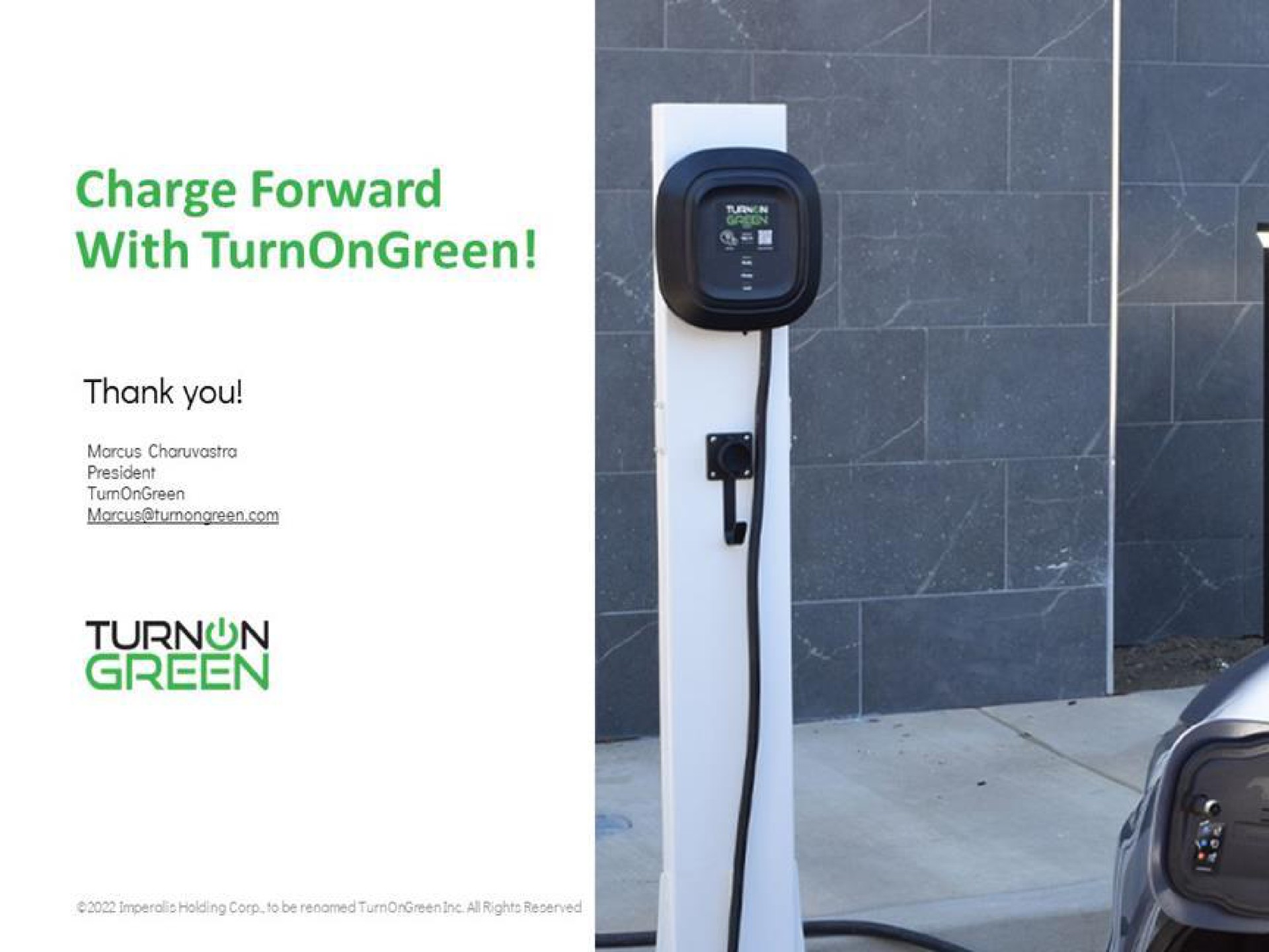 charge forward with | TurnOnGreen