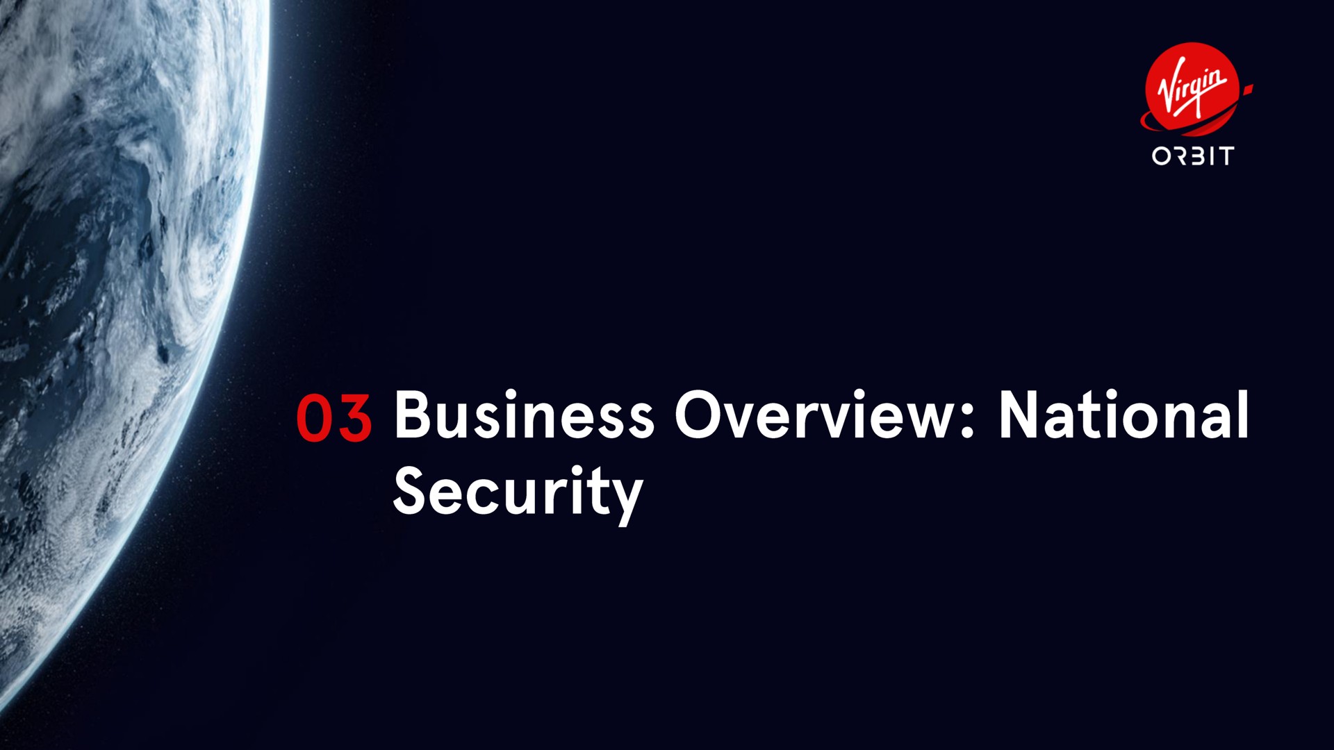 business overview national security | Virgin Orbit