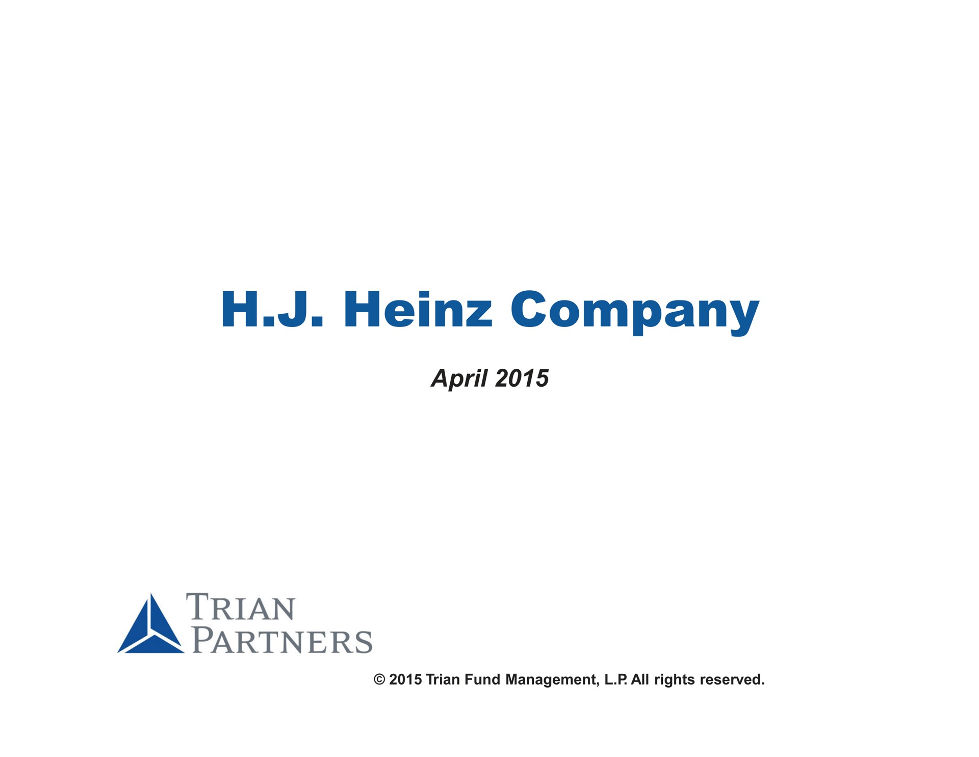 company partners | Trian Partners
