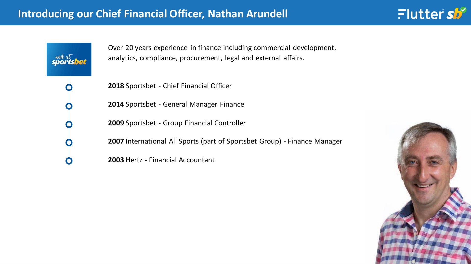 introducing our chief financial officer | Flutter