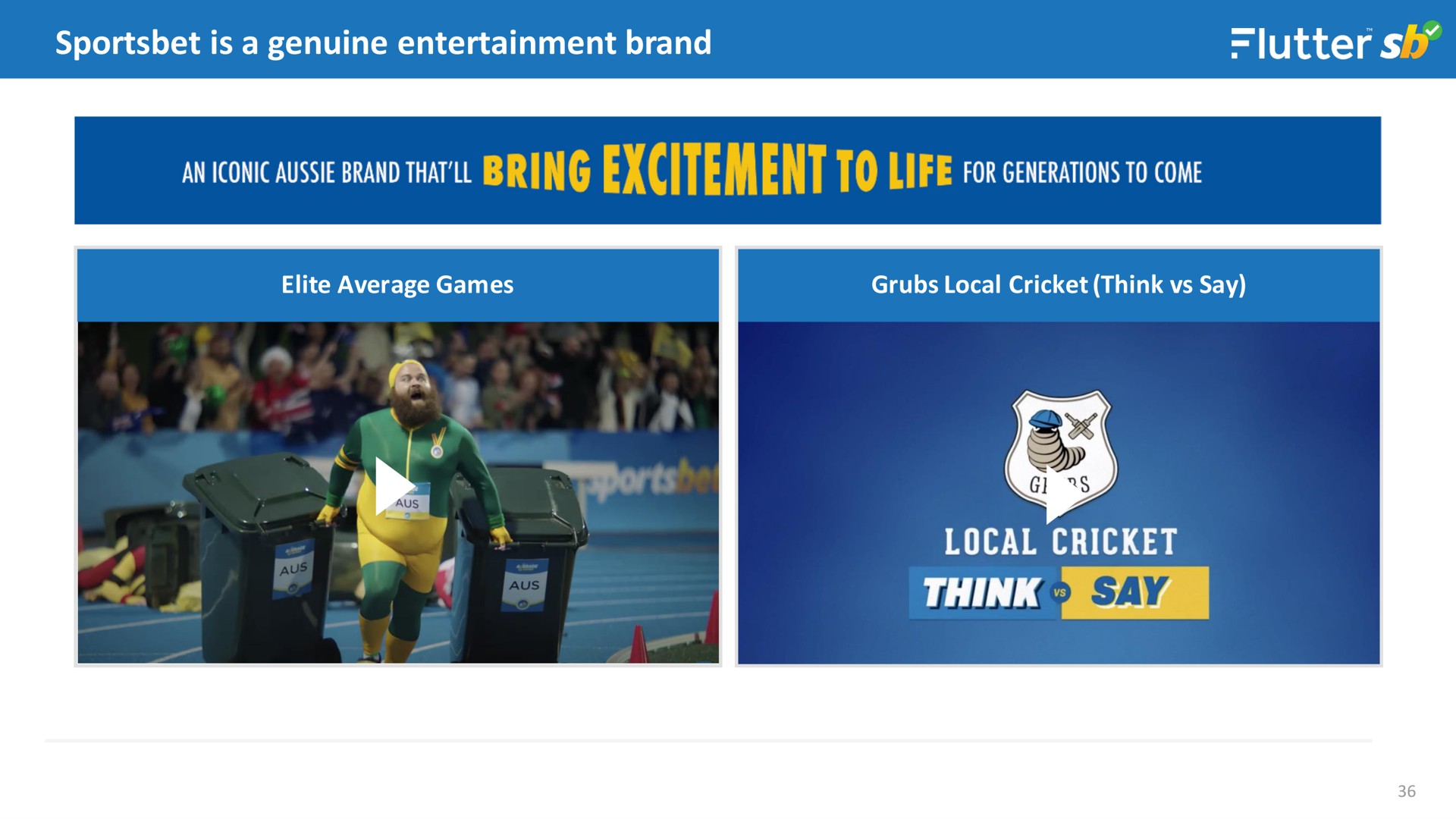 is a genuine entertainment brand oak think local cricket | Flutter