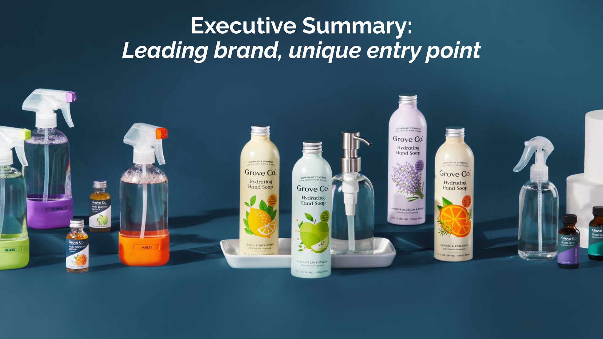 executive summary leading brand unique entry point | Grove