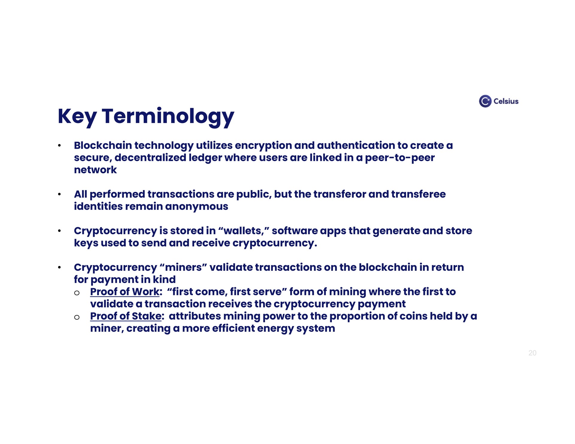 key terminology | Celsius Holdings