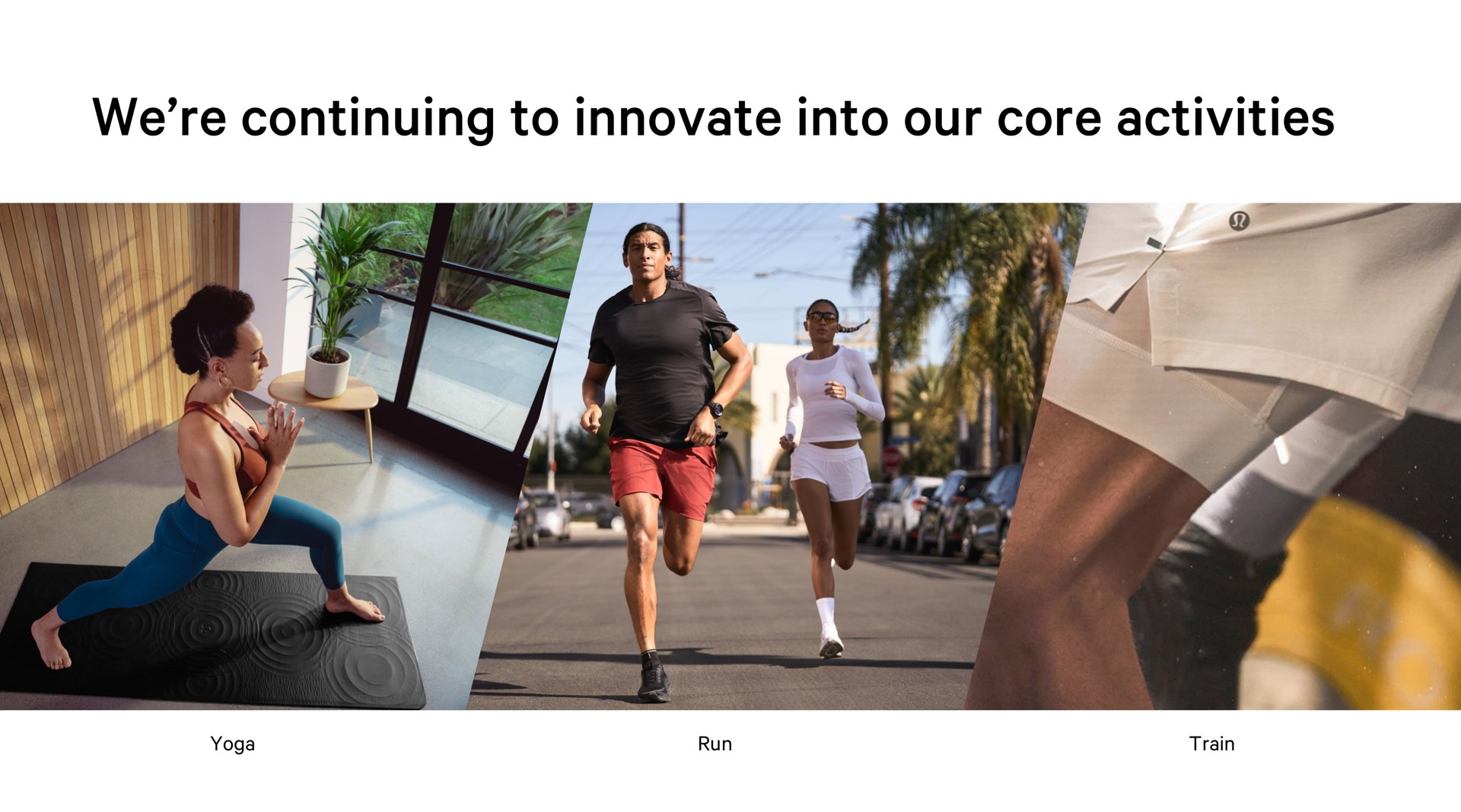 we continuing to innovate into our core activities | Lululemon