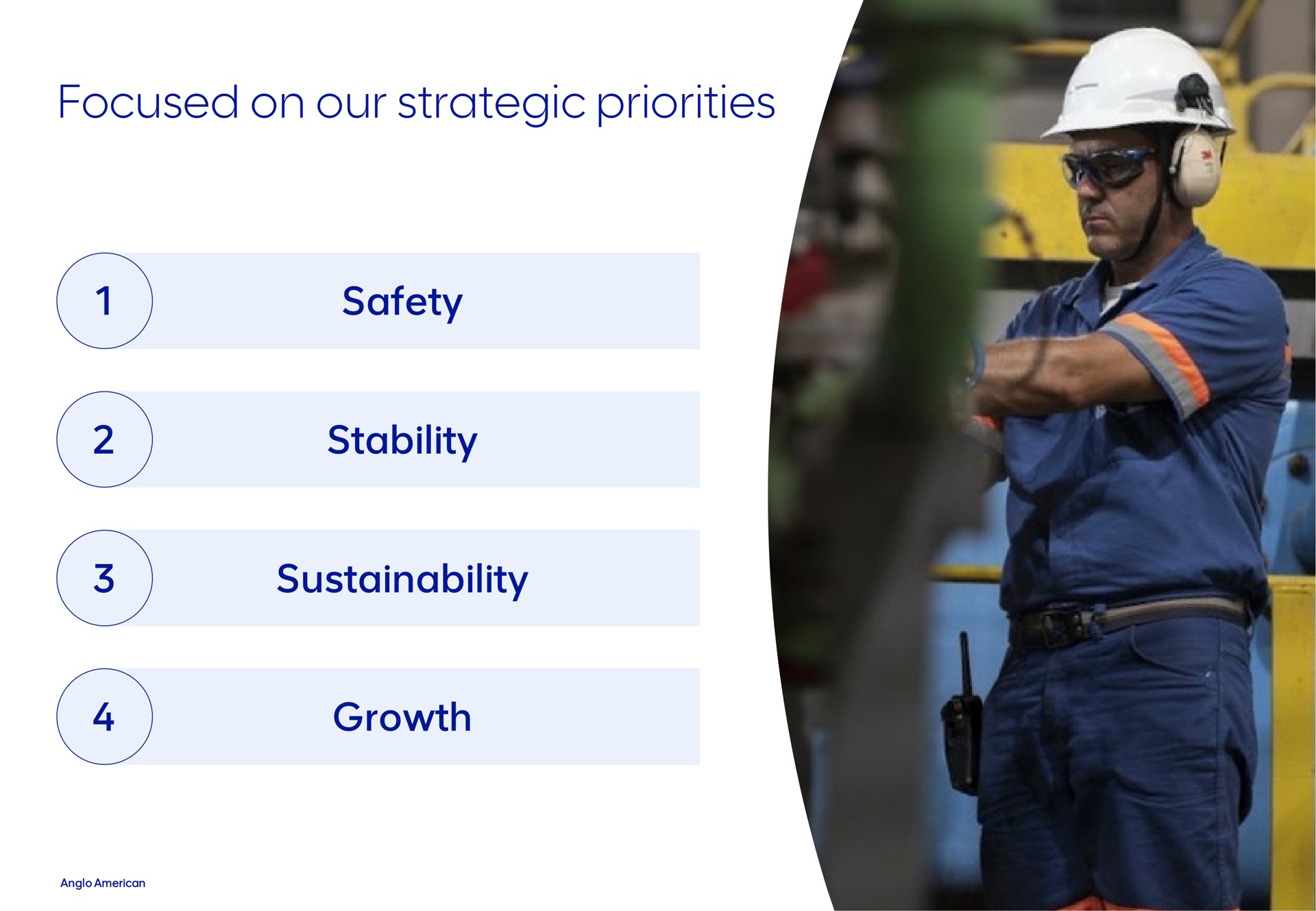focused on our strategic priorities safety stability growth | AngloAmerican