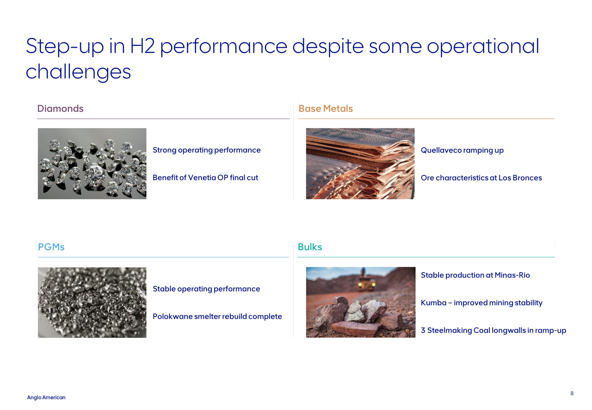 step up in performance despite some operational challenges | AngloAmerican