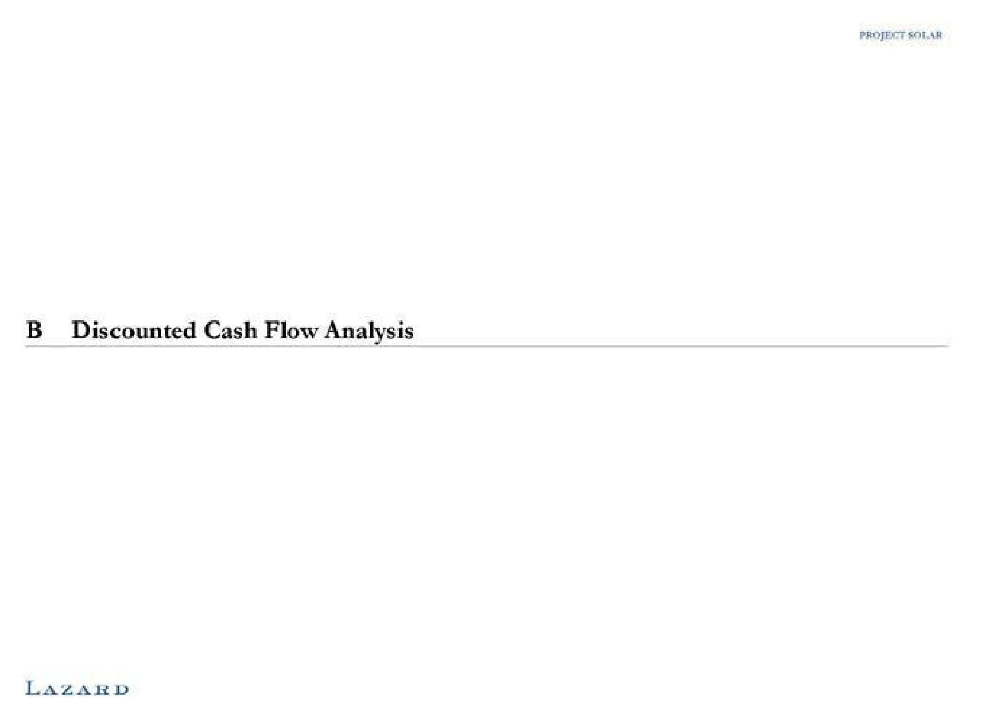 discounted cash flow analysis | Lazard