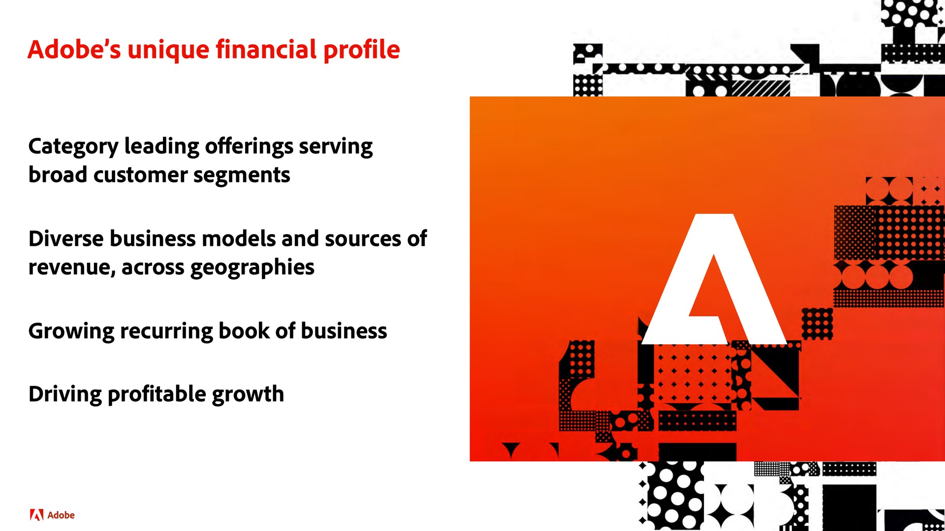 adobe unique financial profile | Adobe