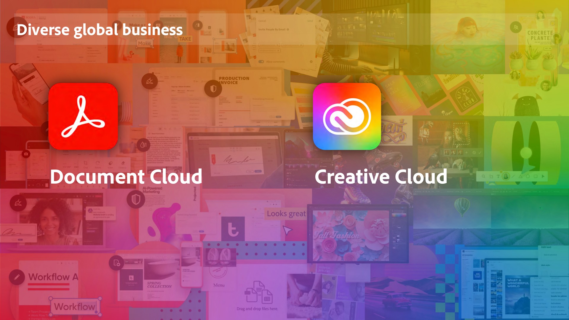 diverse global business document cloud creative cloud | Adobe