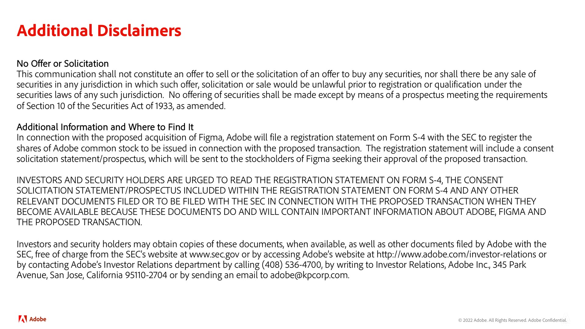 additional disclaimers | Adobe