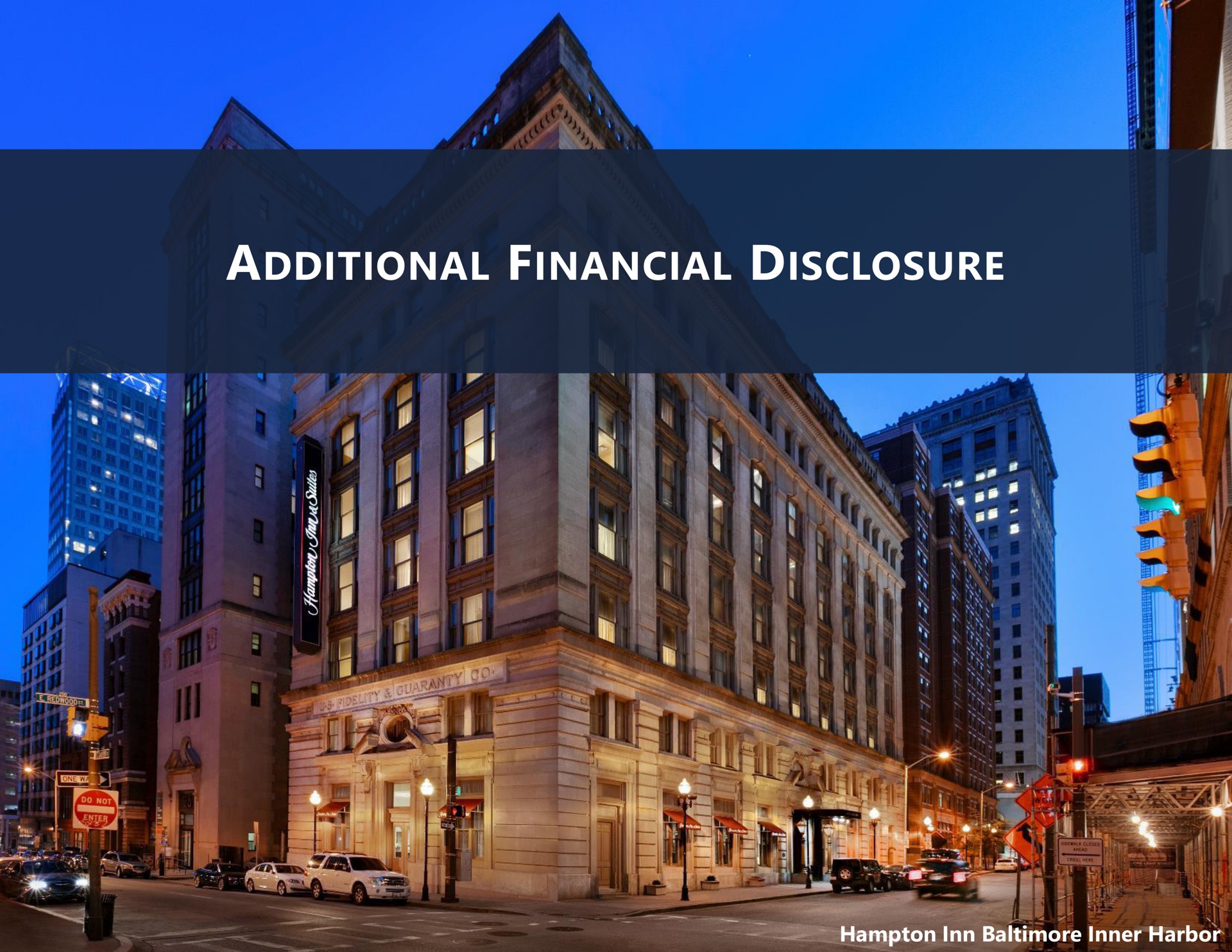 additional financial disclosure | Summit Hotel Properties