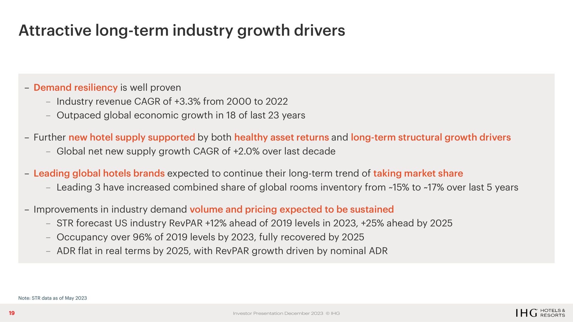 attractive long term industry growth drivers | IHG Hotels