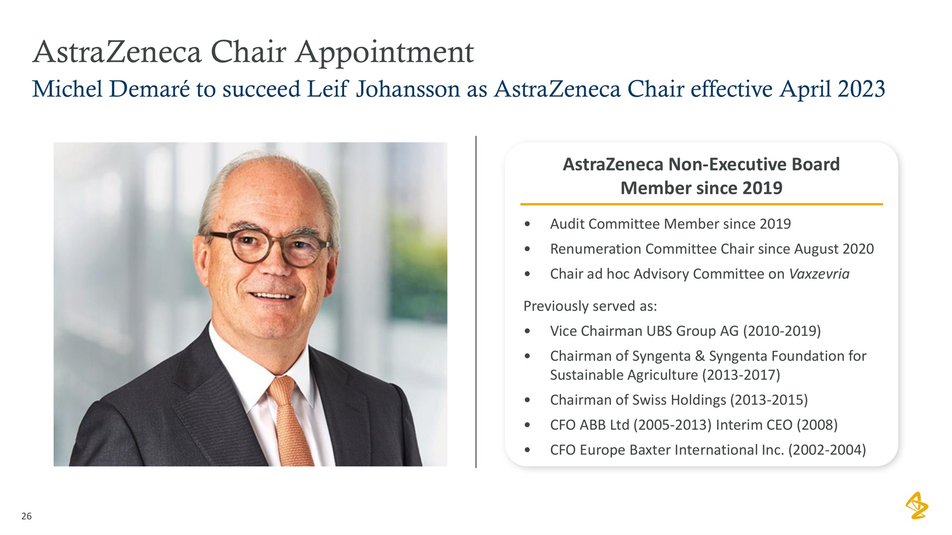 chair appointment | AstraZeneca