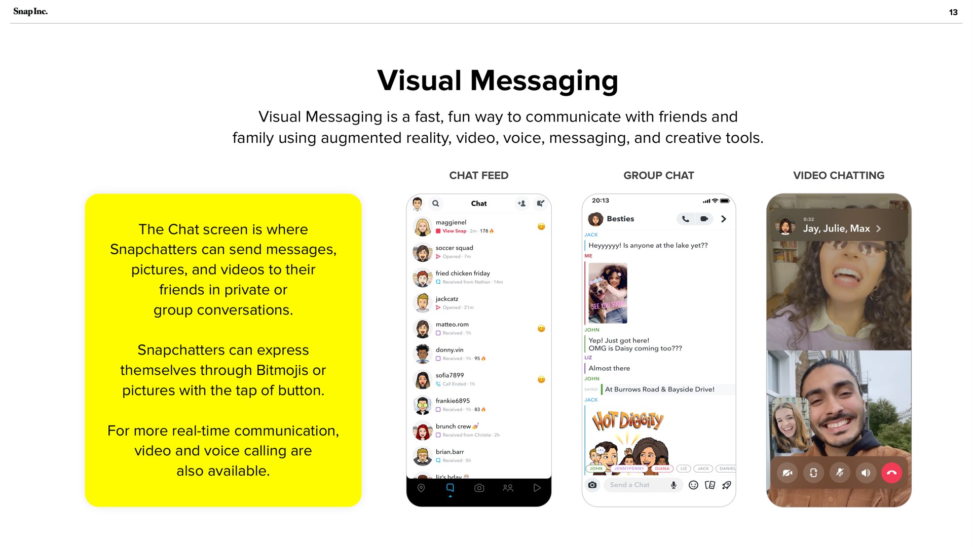 visual messaging | Snap Inc