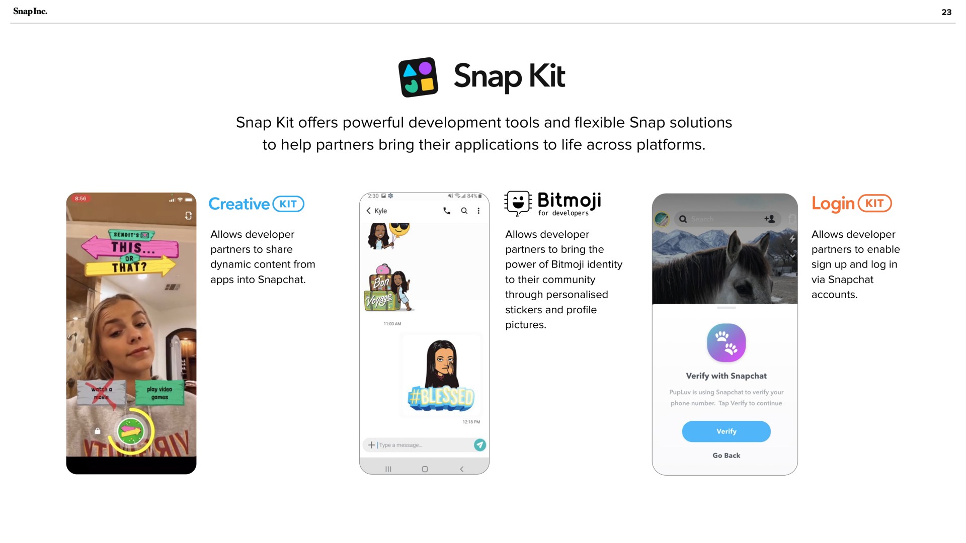 as snap kit | Snap Inc