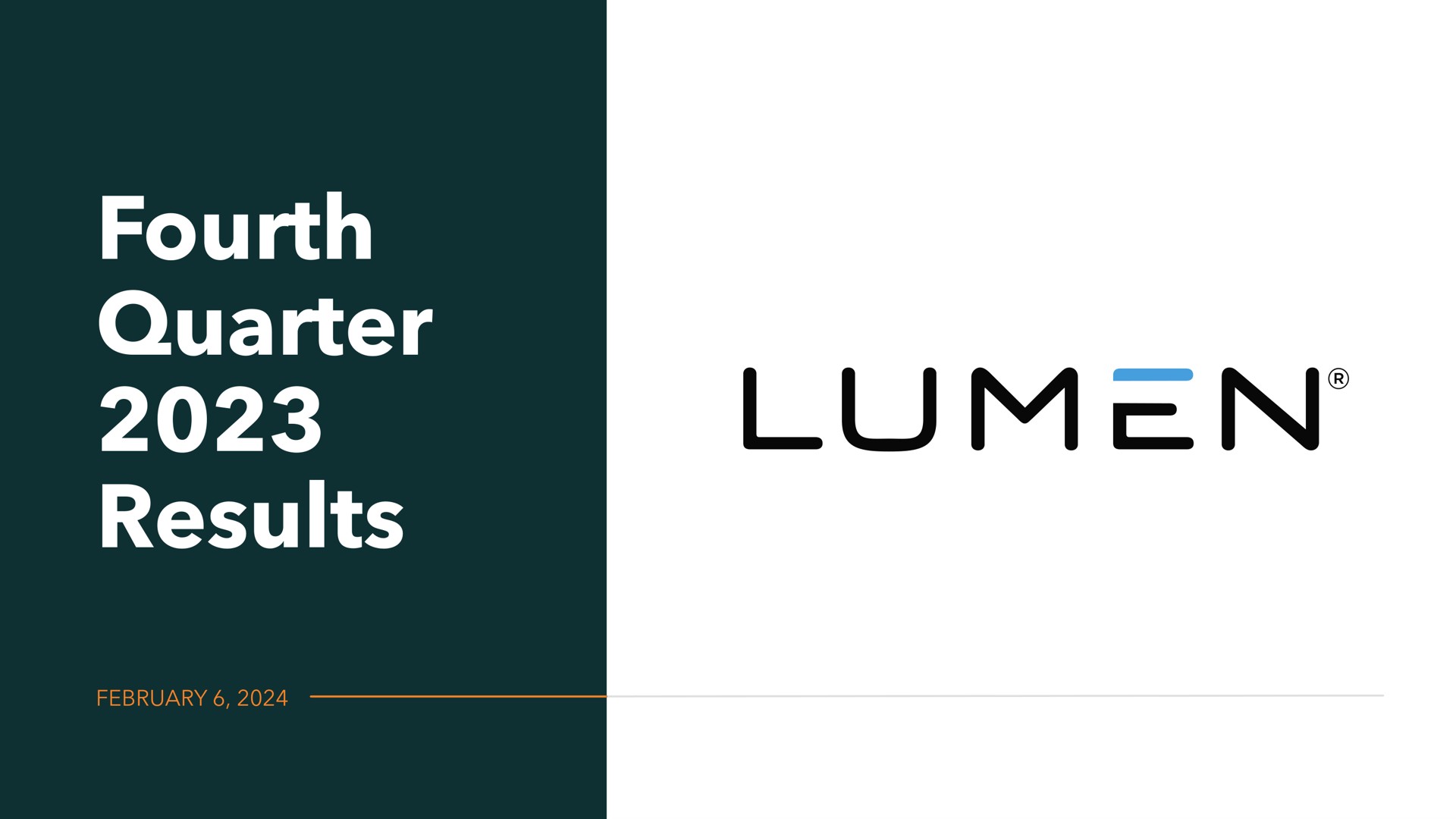 fourth quarter results | Lumen