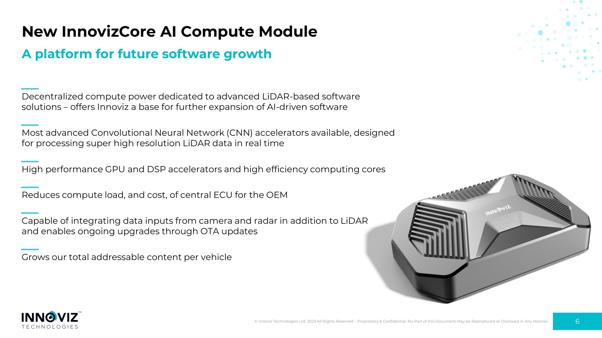 new compute module a platform for future growth | Innoviz