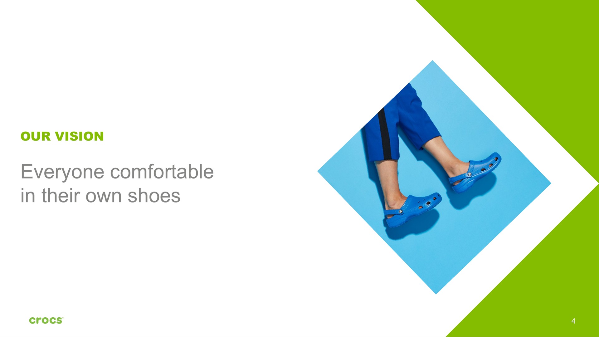 our vision everyone comfortable in their own shoes | Crocs