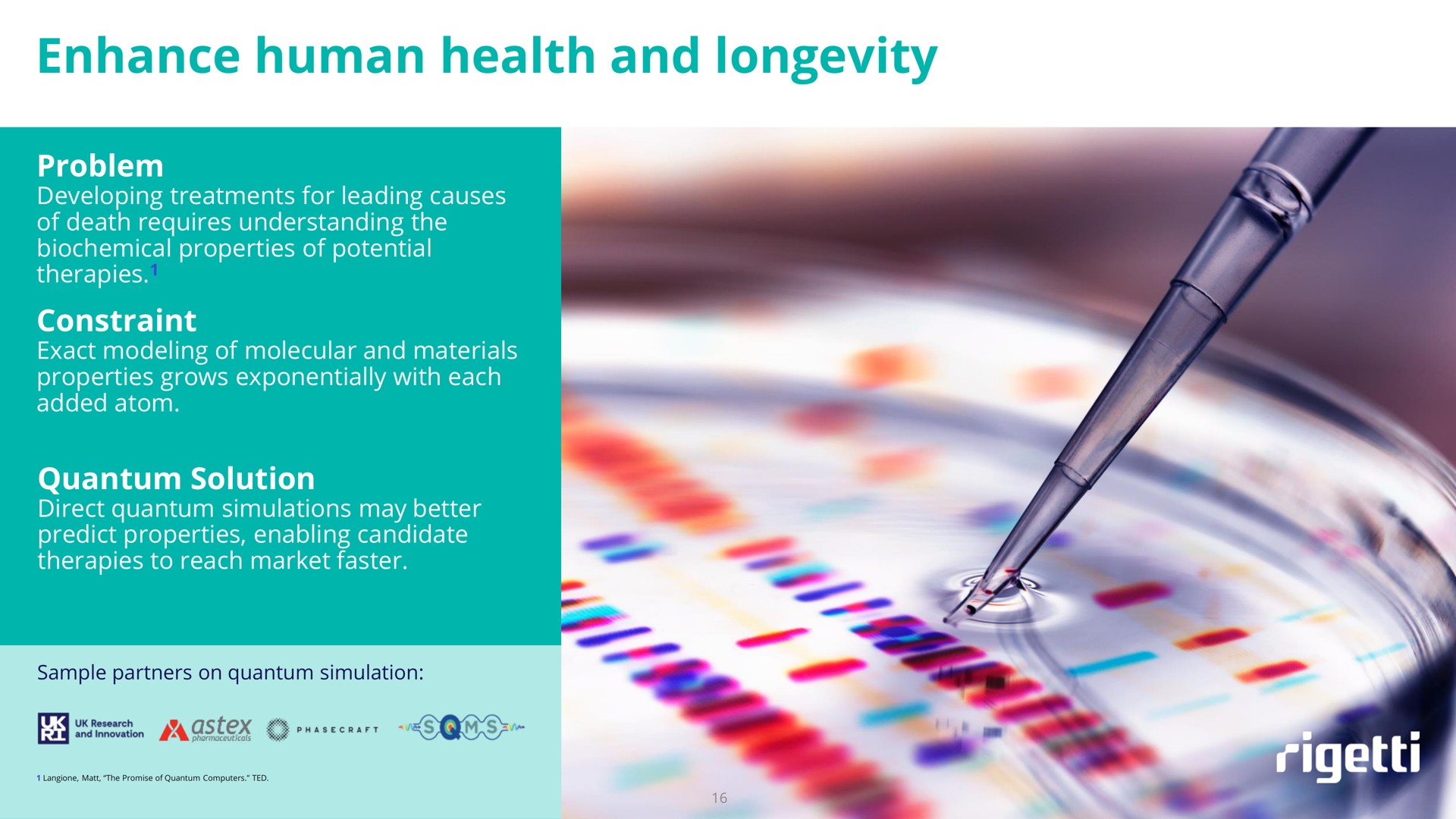 enhance human health and longevity | Rigetti