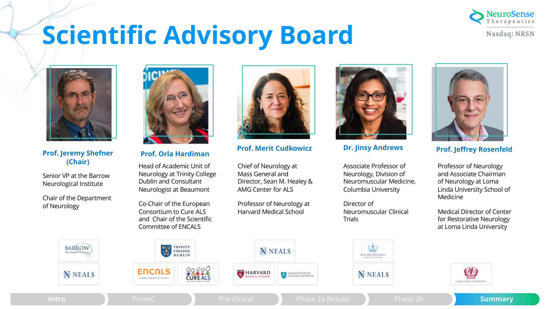 scientific advisory board | NeuroSense Therapeutics