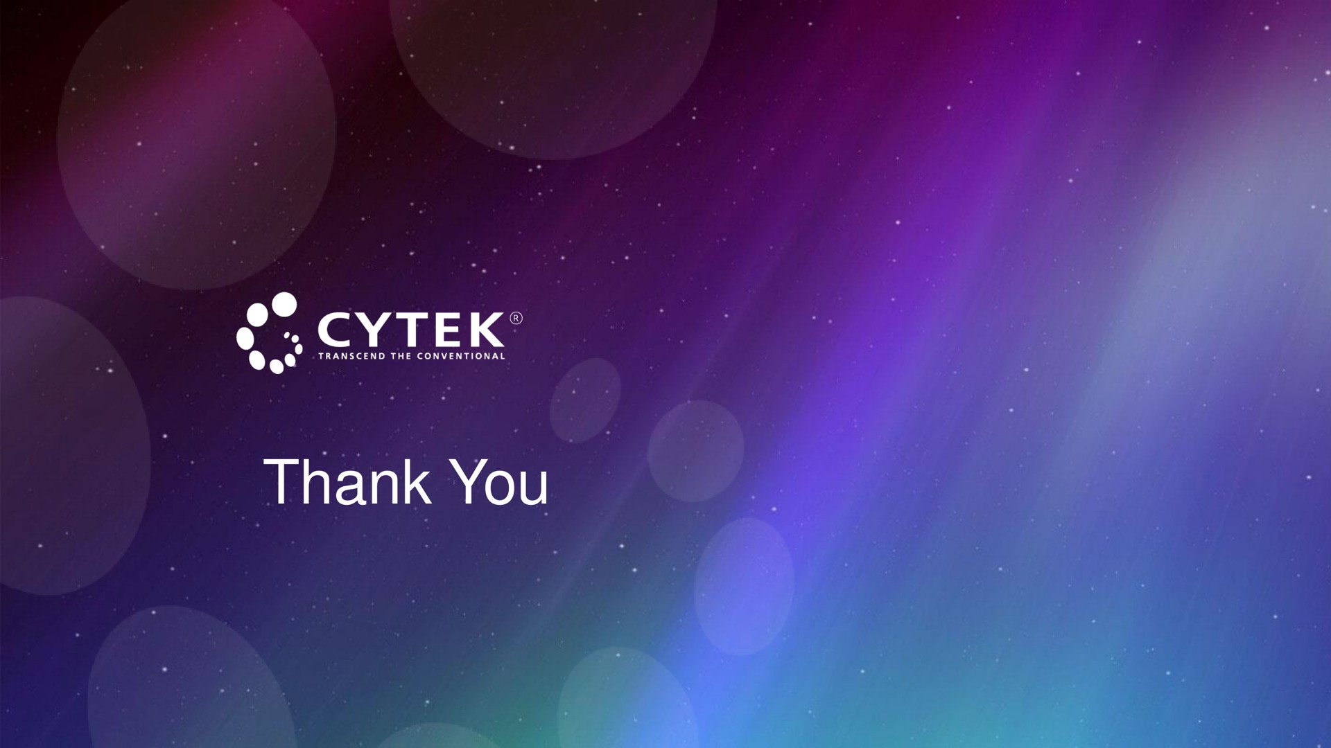 thank you | Cytek