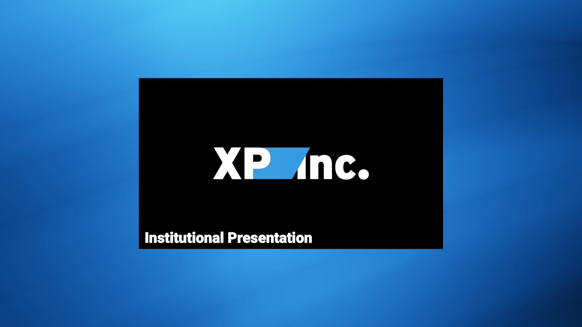institutional presentation | XP Inc