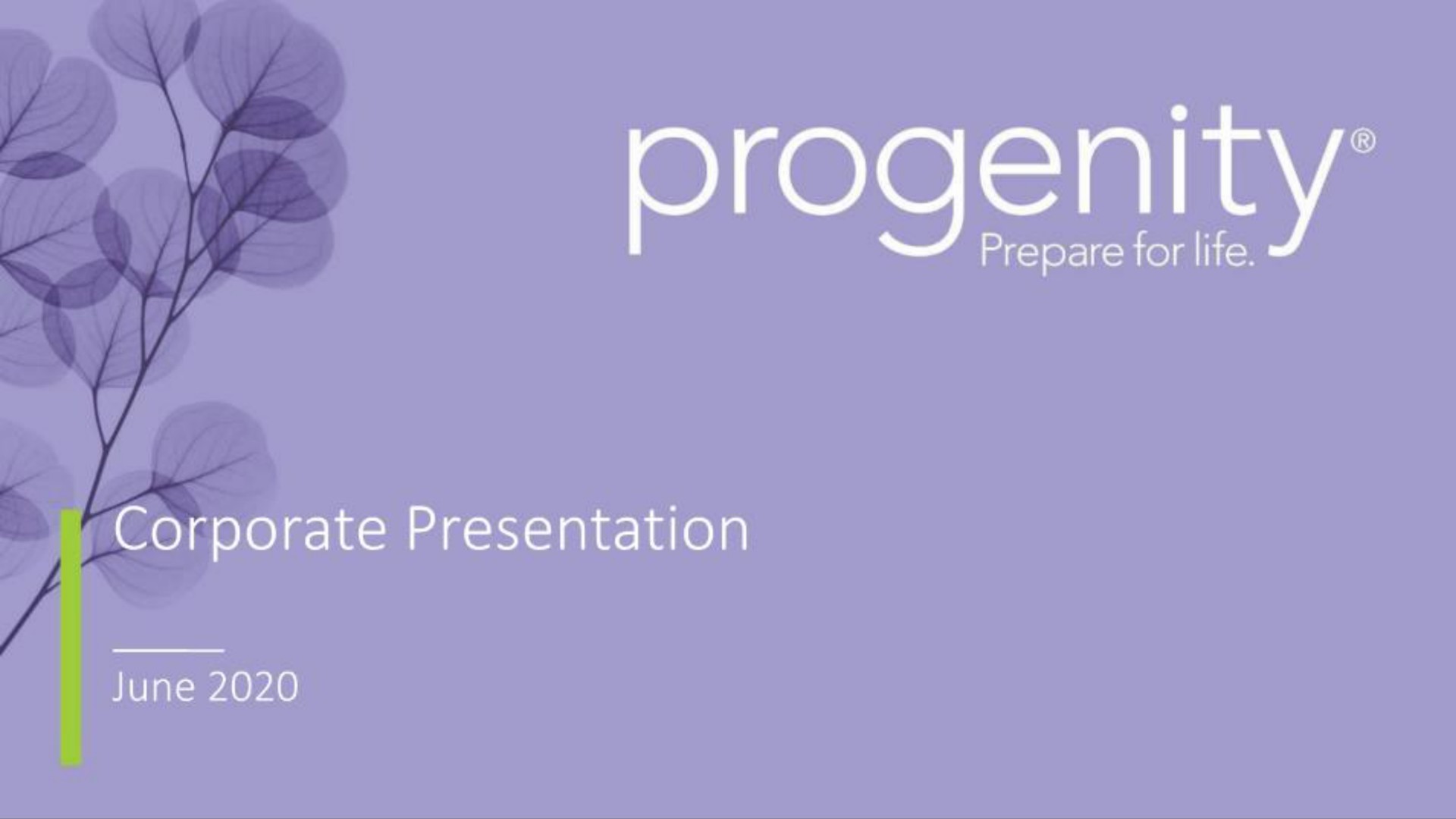 progenity prepare for life corporate presentation | Progenity
