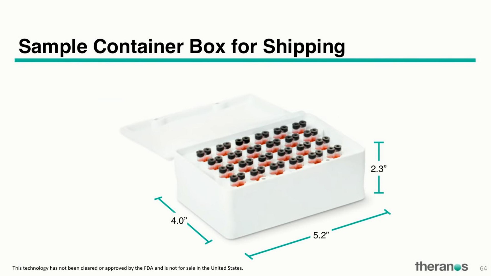 sample container box for shipping | Theranos