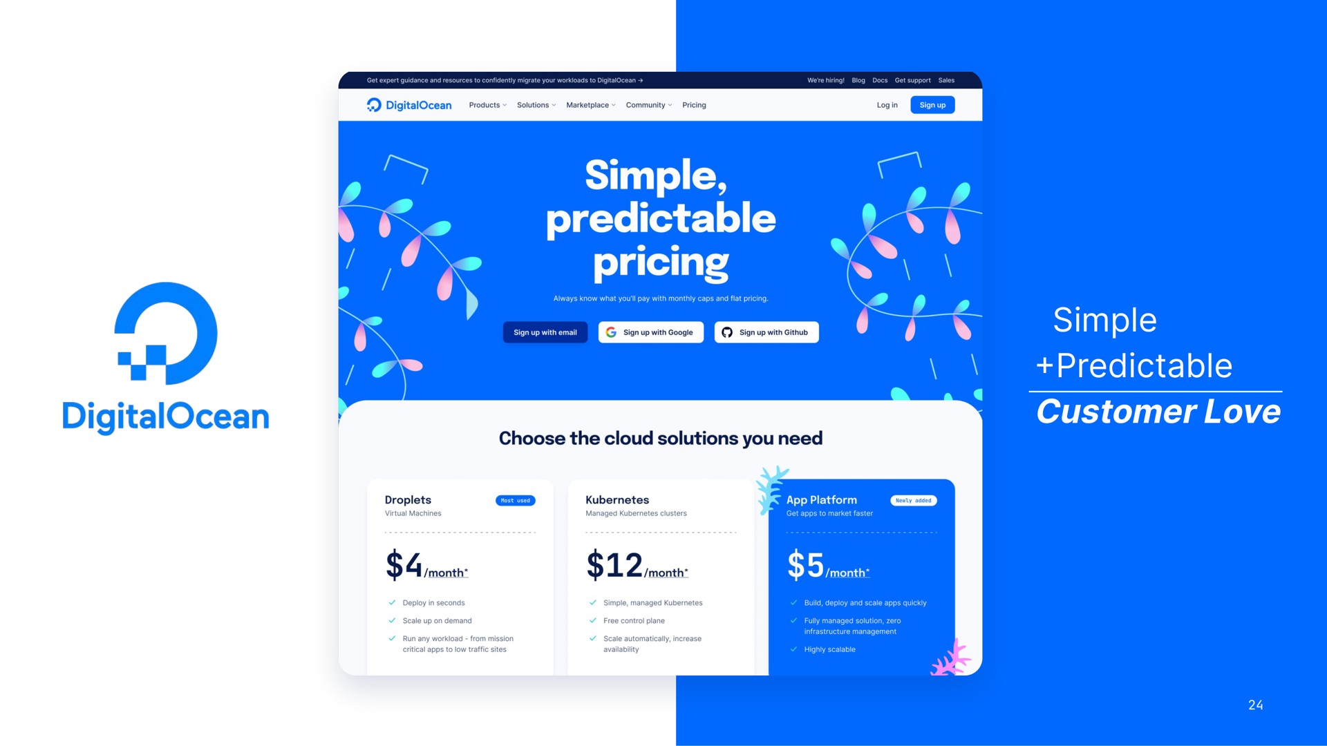 predictable pricing a tule predictable choose the cloud solutions you need customer love a | DigitalOcean