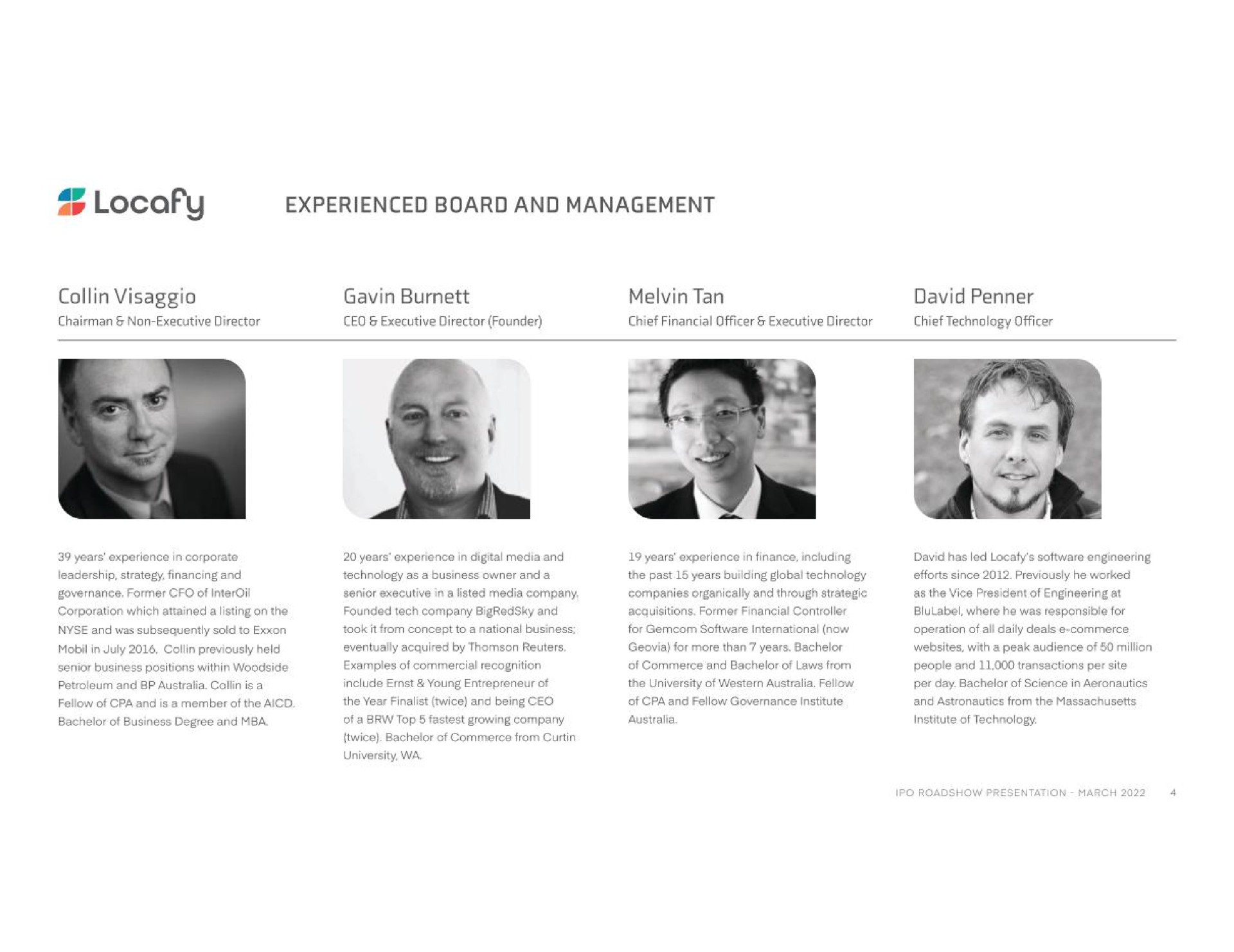 experienced board and management | Locafy