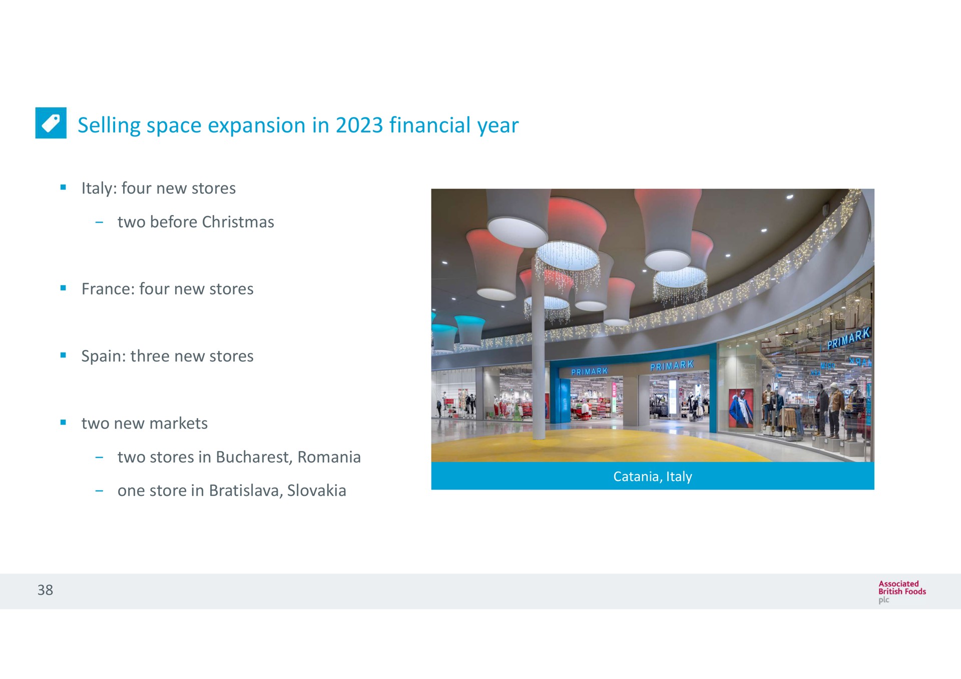 selling space expansion in financial year | Associated British Foods