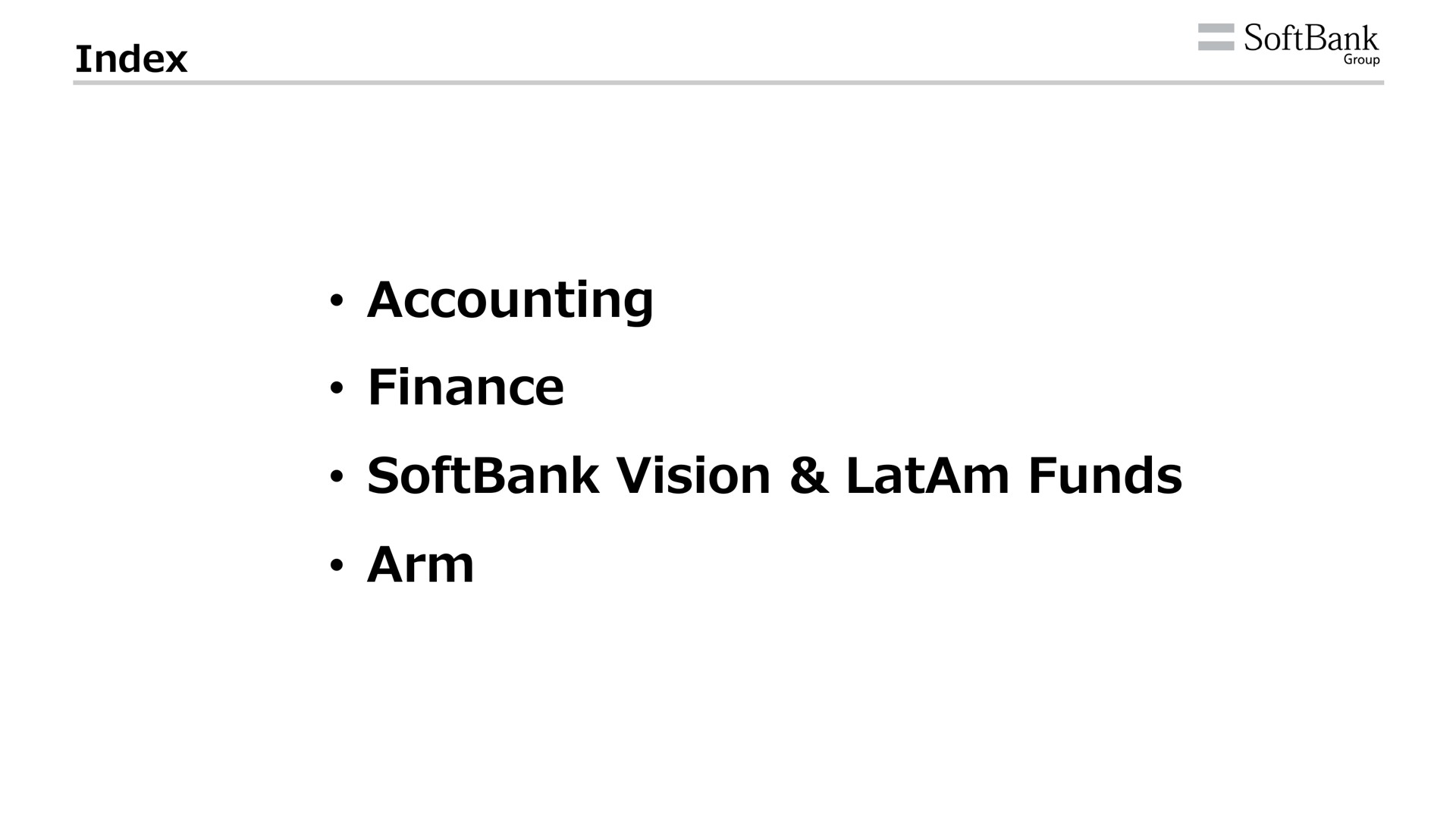 index accounting finance vision funds arm | SoftBank