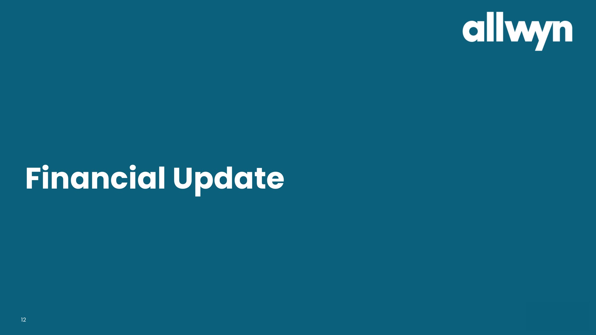 financial update | Allwyn