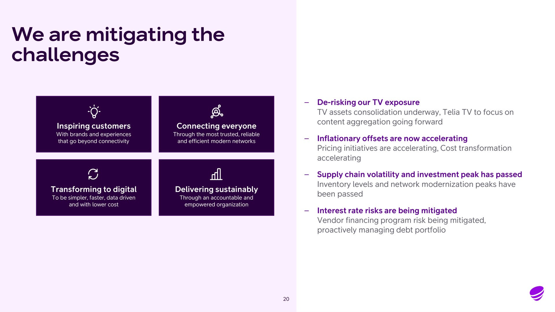 we are mitigating the challenges ill | Telia Company